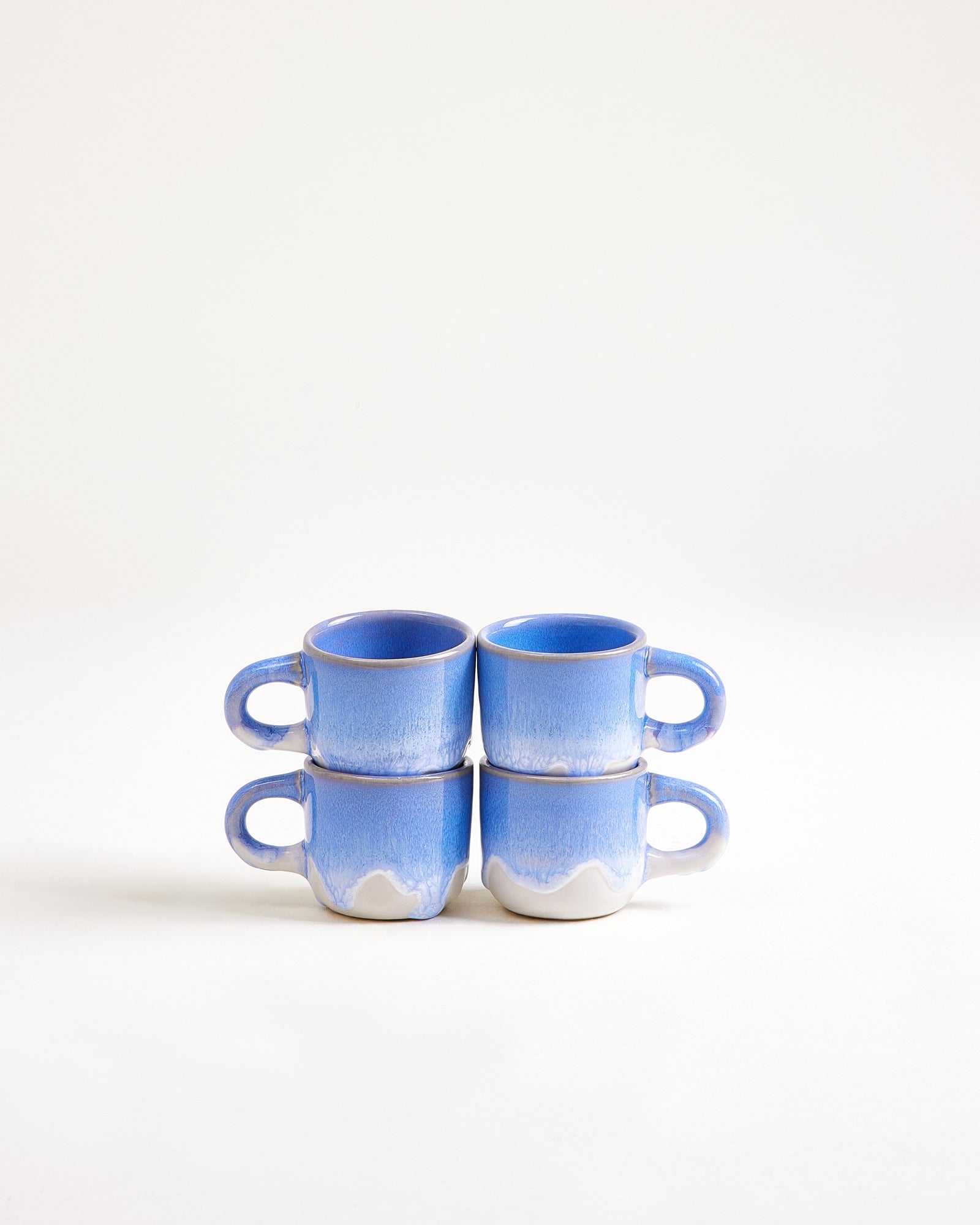 Coimbra - Set of 4 espresso mugs cornflower