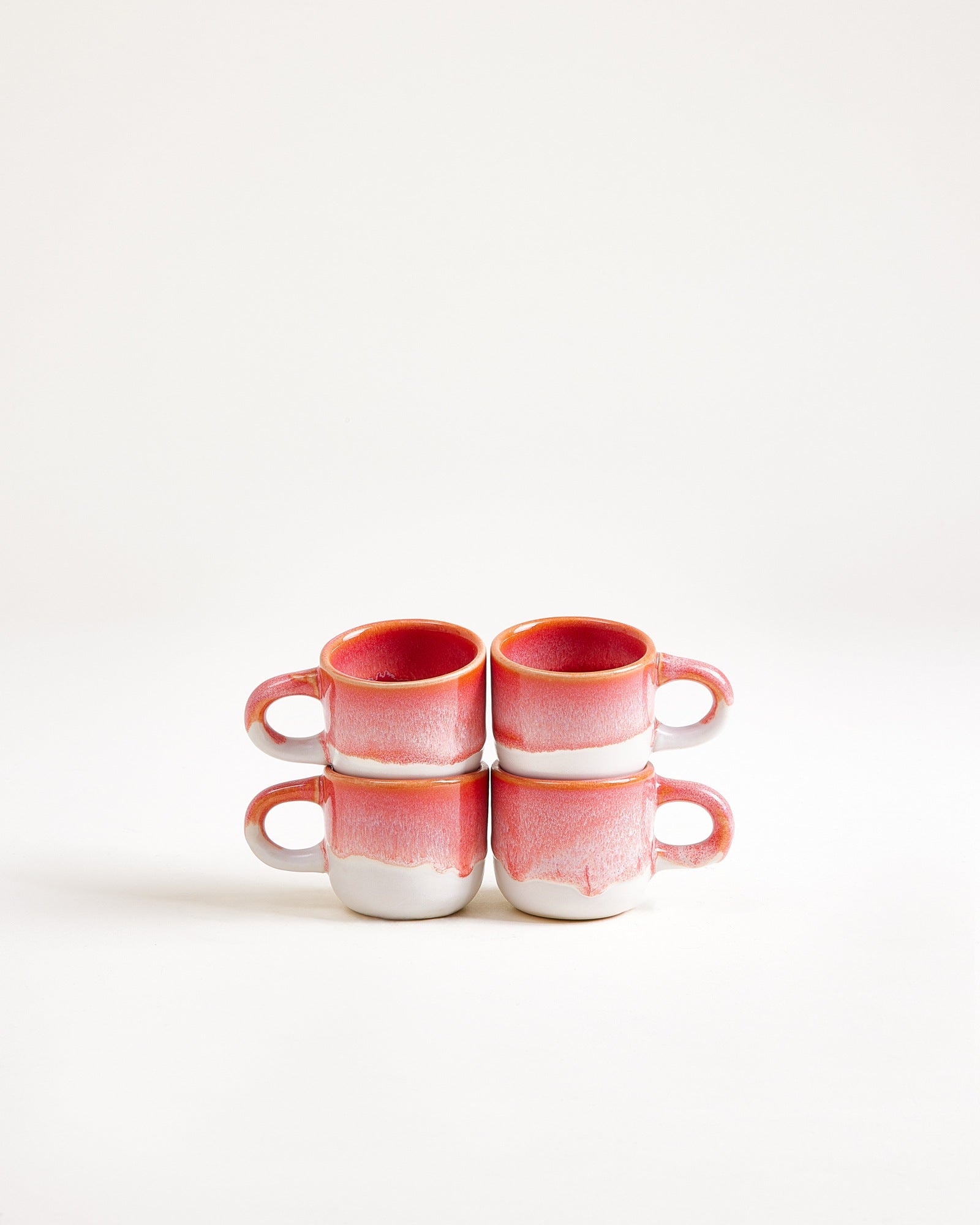 Coimbra - Set of 4 espresso mugs pink cream