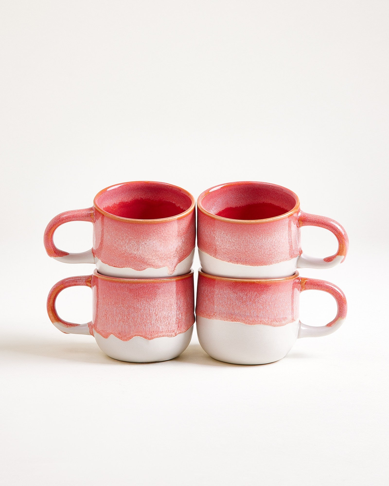 Coimbra - Set of 4 mugs small pink cream