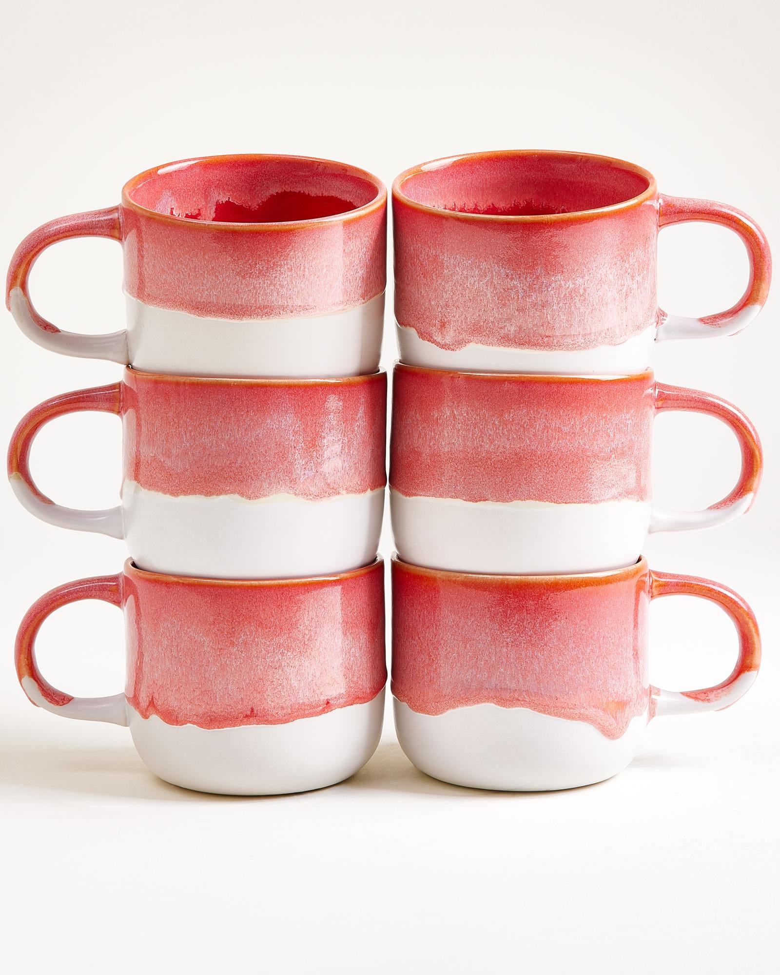 Coimbra - Set da 4 tazze da tè rosa crema