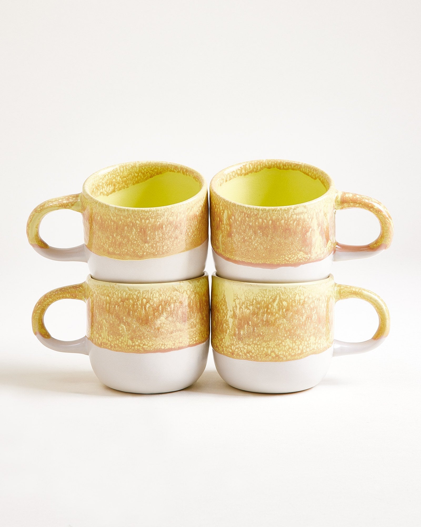 Coimbra set van 4 bekers groot geel