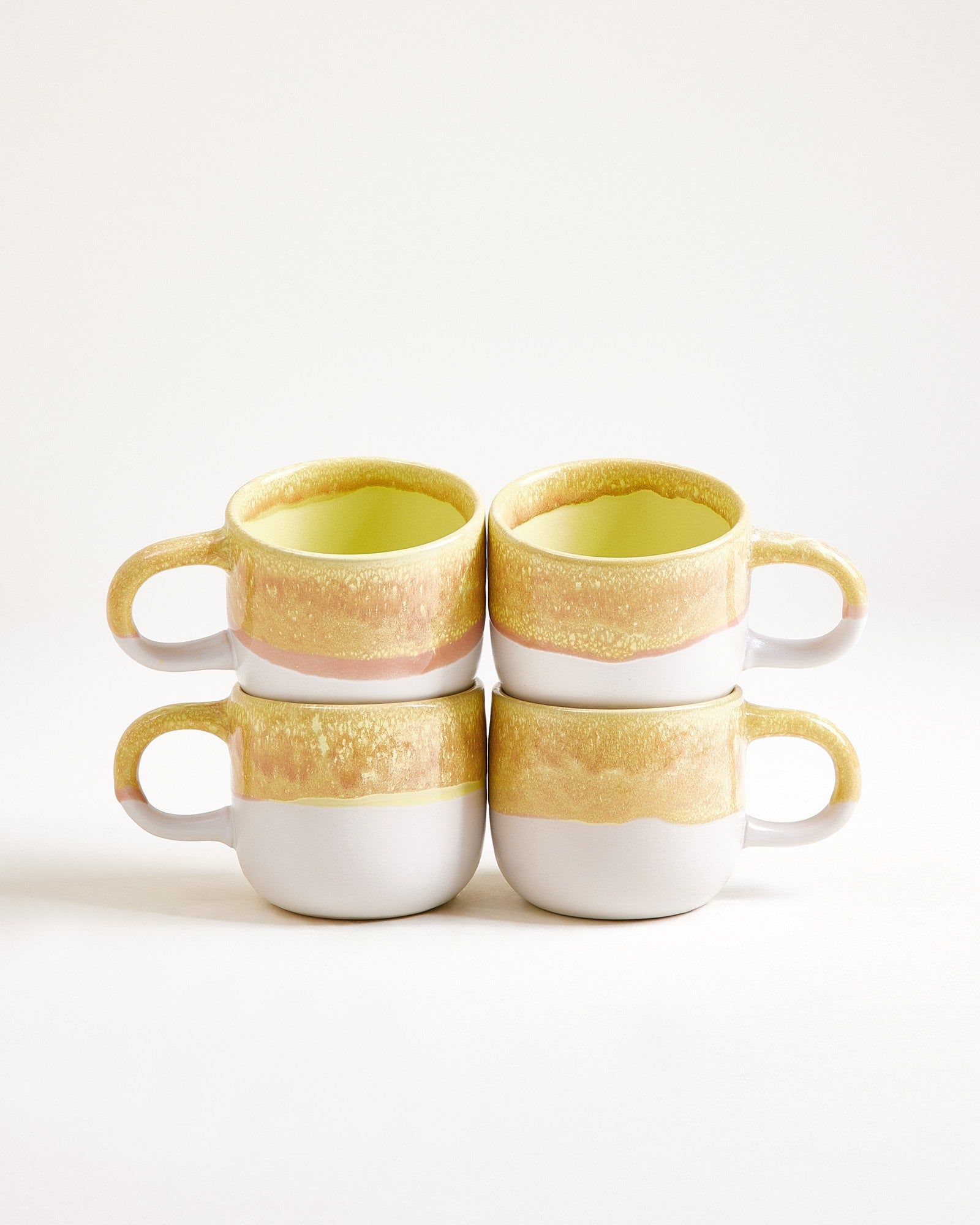 Coimbra - Set of 4 mugs small yellow