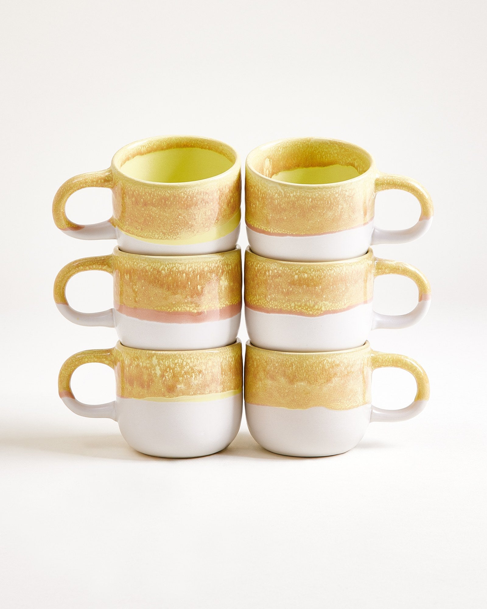 Coimbra set di 6 tazze piccole giallo