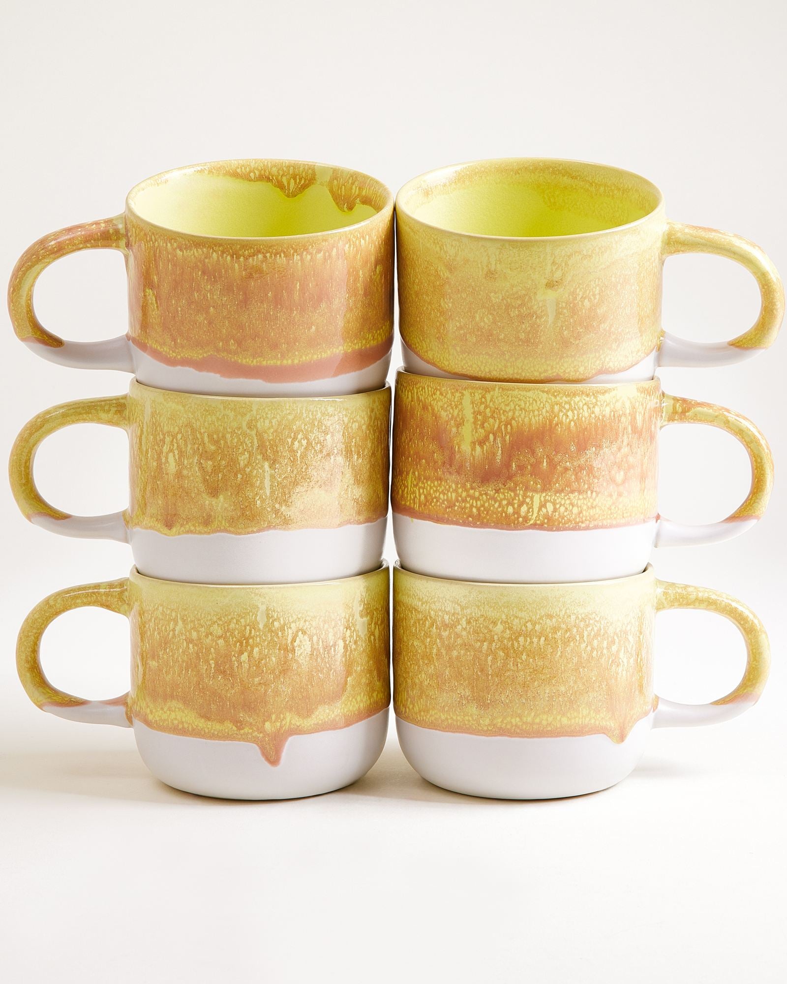 Coimbra - Set da 6 tazze da tè giallo