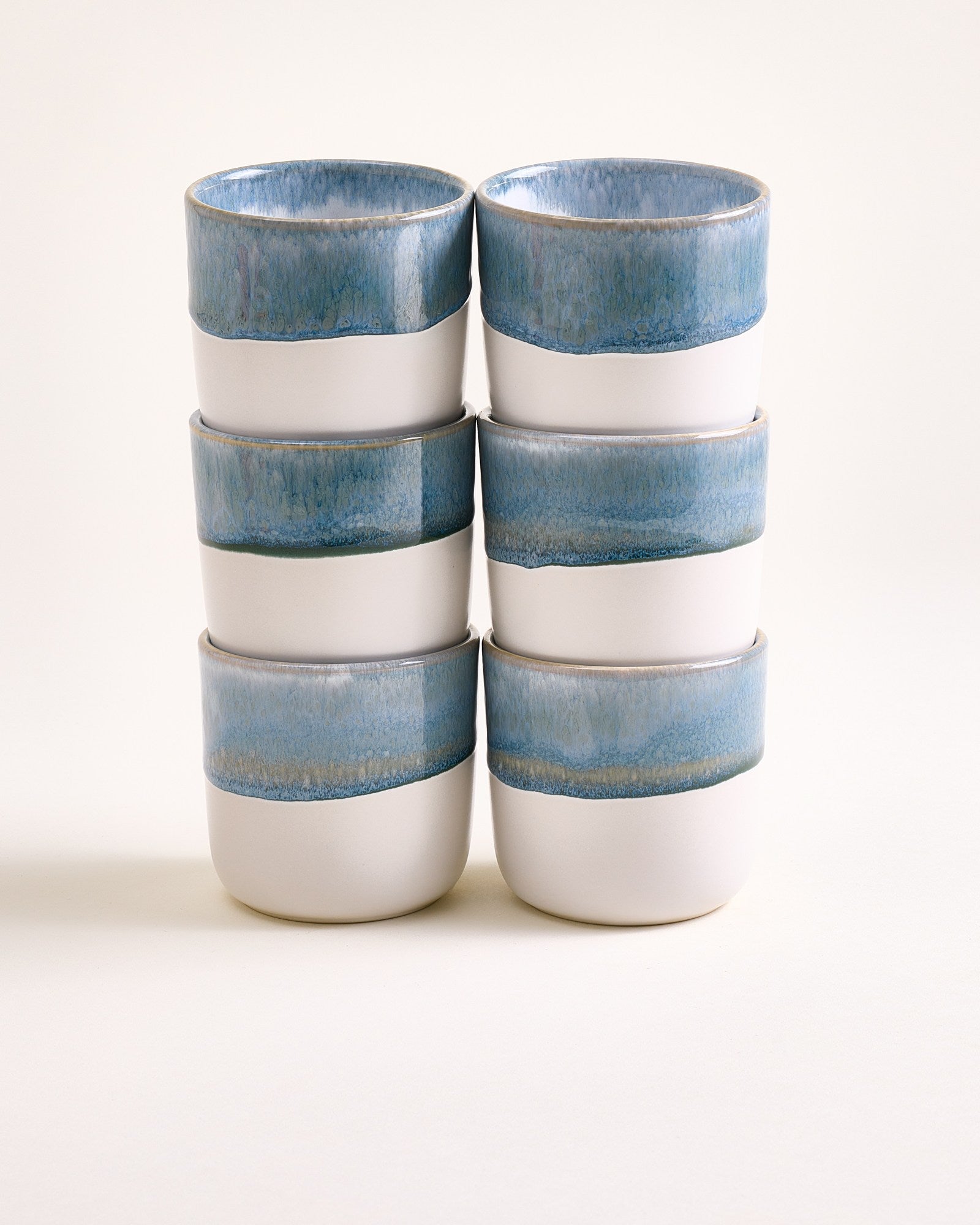 Coimbra - Set of 6 large Cups Grayblue