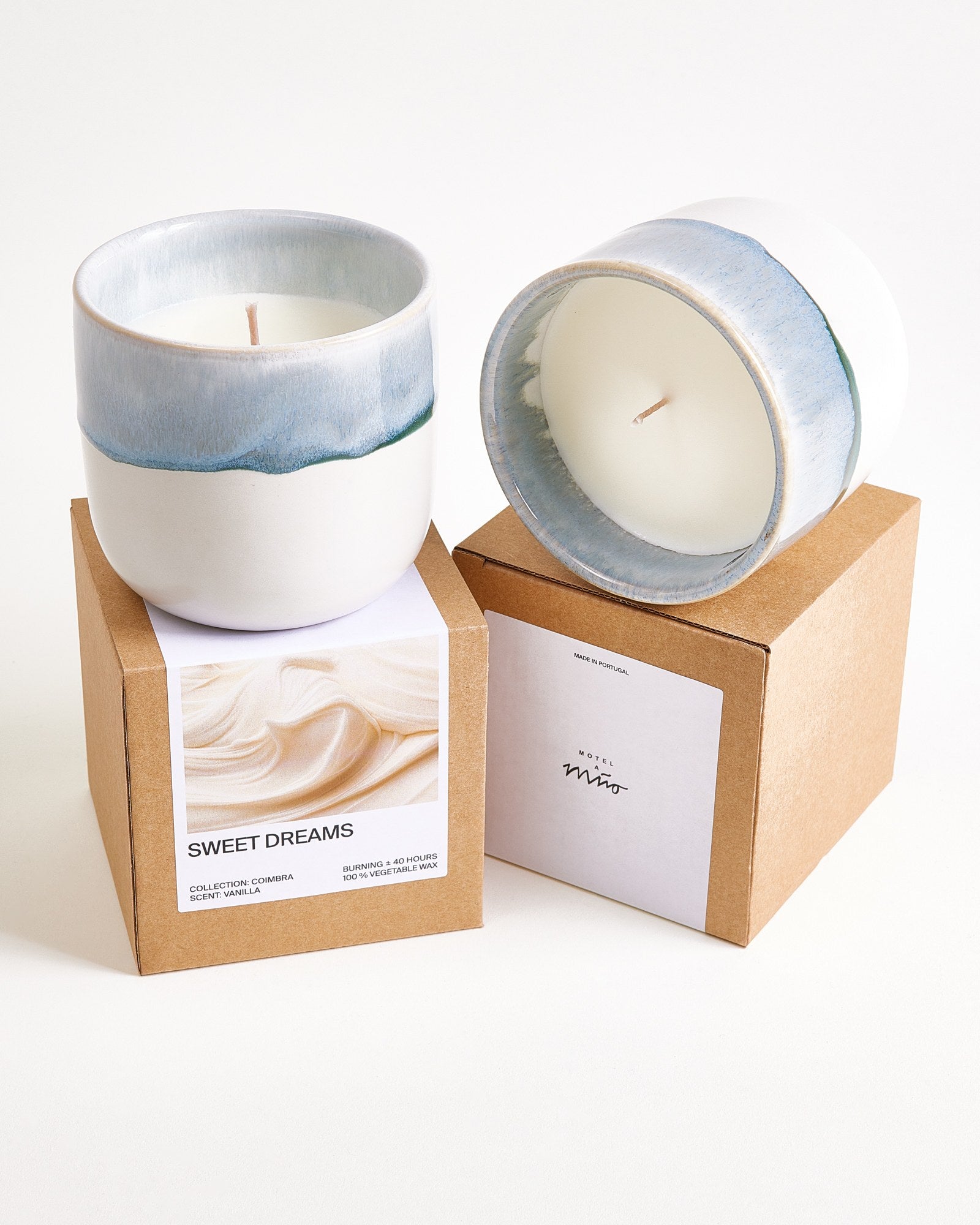 Coimbra geurkaars “Sweet Dreams” grijsblauw