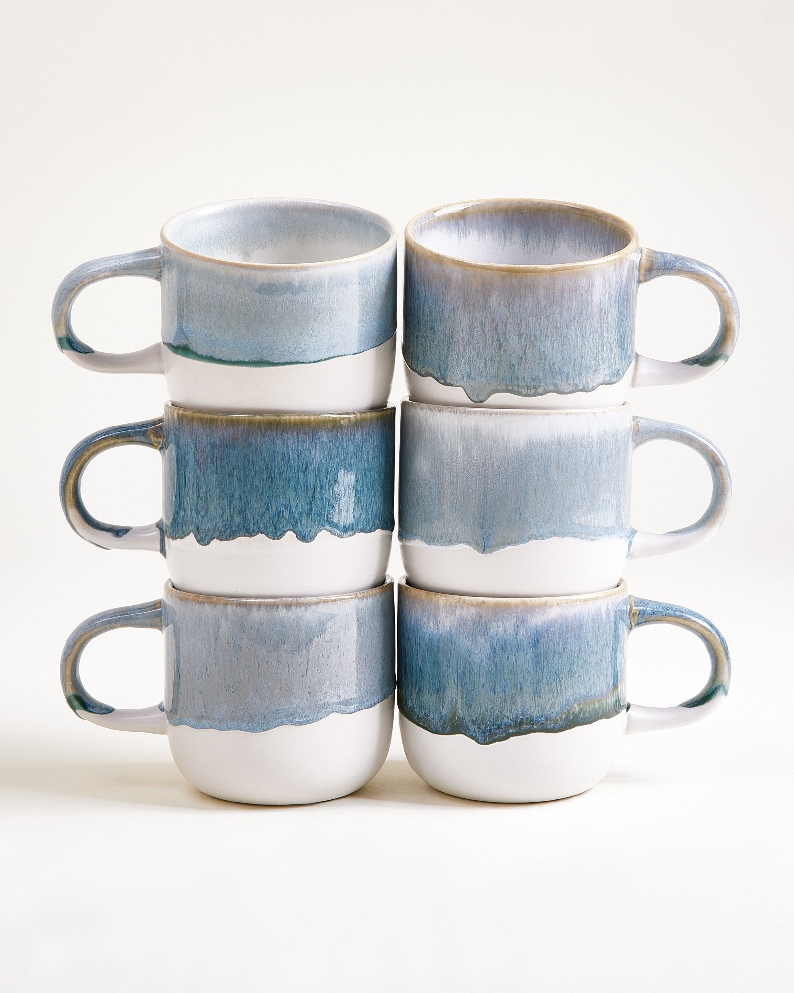 Coimbra set di 6 tazze grandi grigio-blu