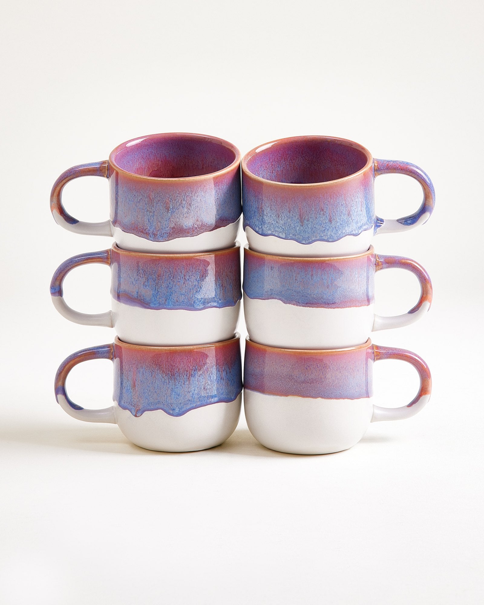 Coimbra - Set of 6 mugs small lilac pink