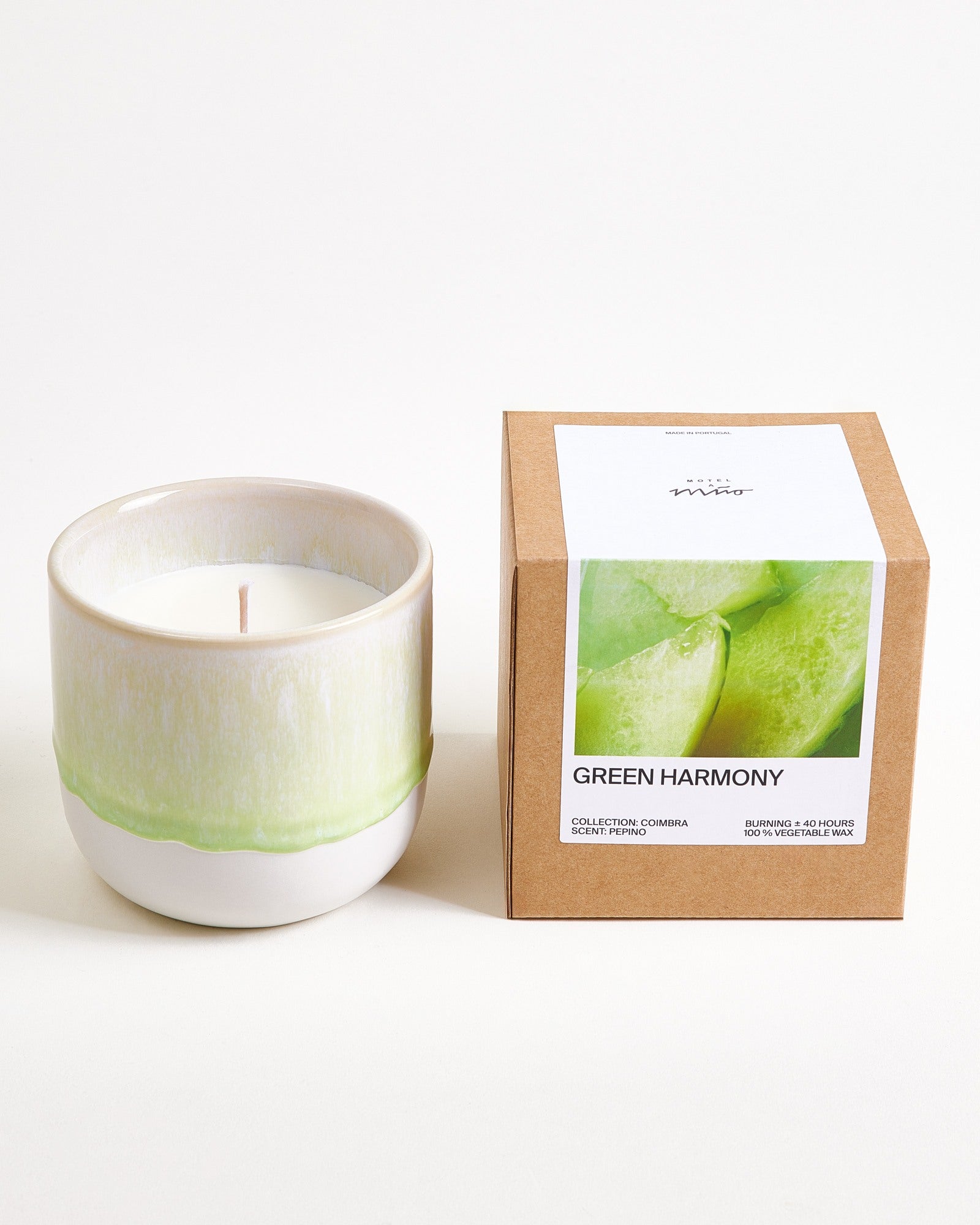 Coimbra - scented candle “Green Harmony” pastel green
