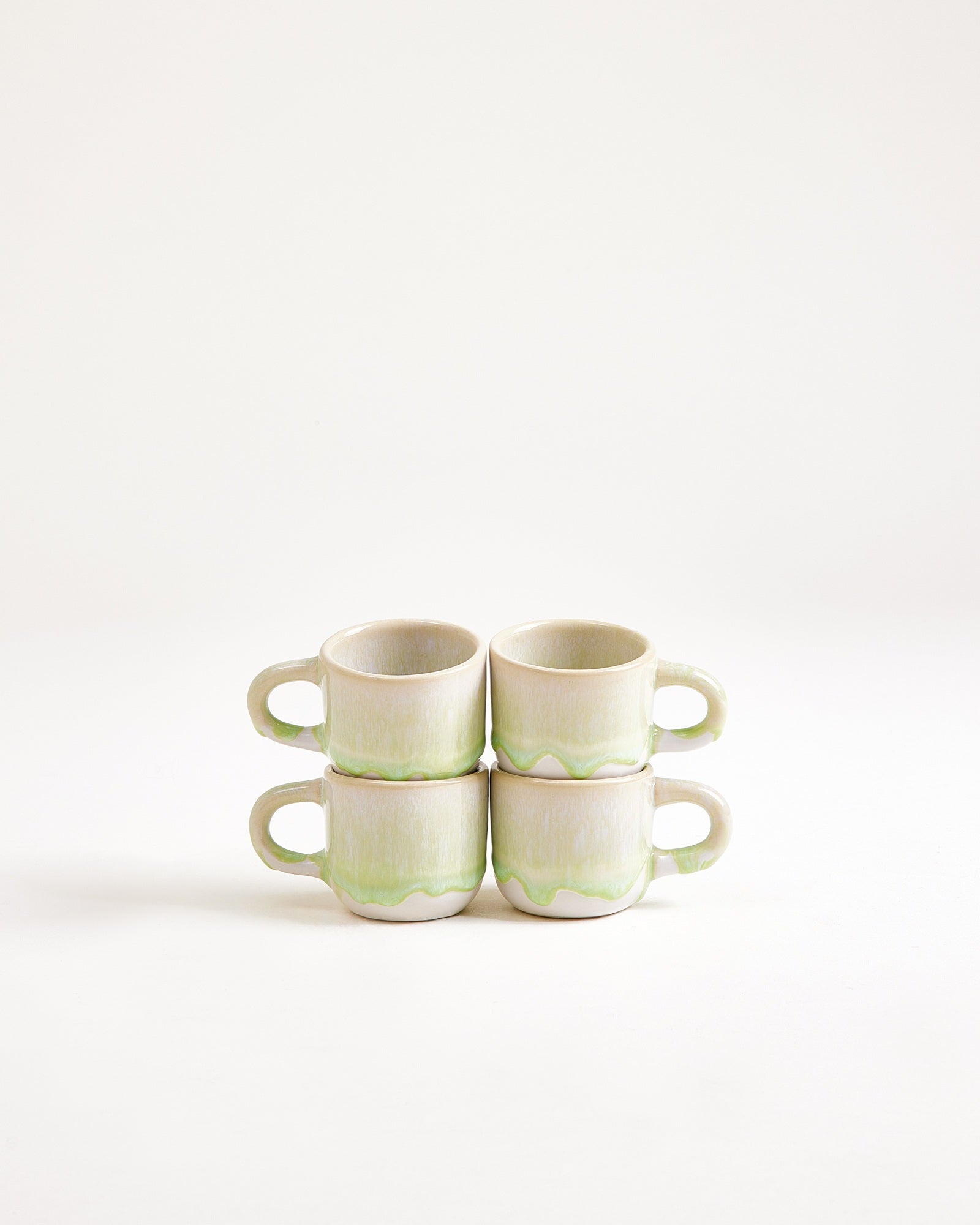Coimbra - Set of 4 espresso mugs pastel green