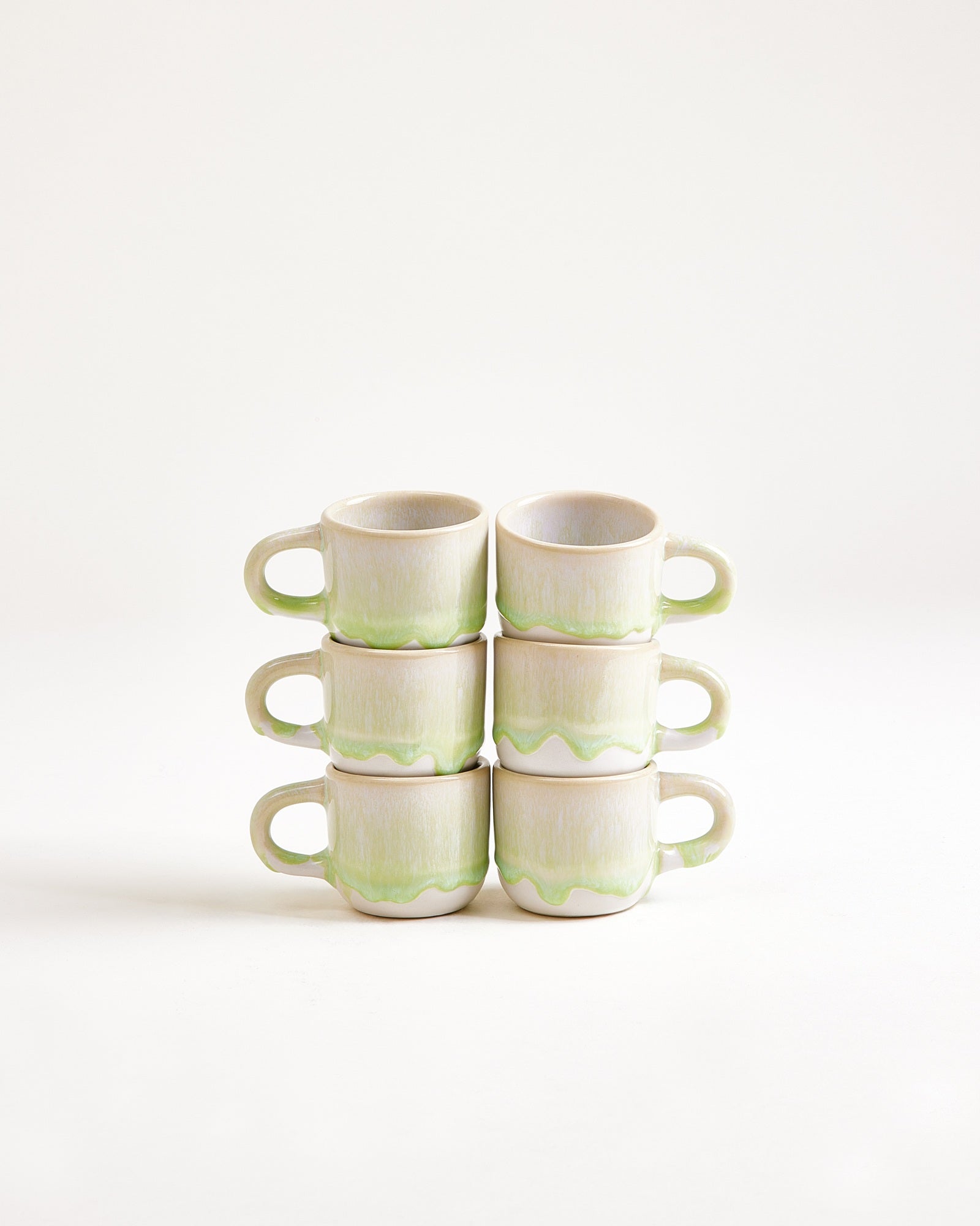 Coimbra - Set da 6 tazze per espresso verde pastello