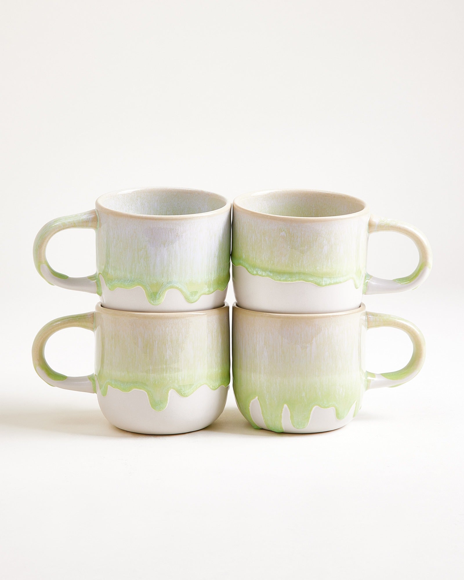 Coimbra set van 4 koppen groot pastelgroen