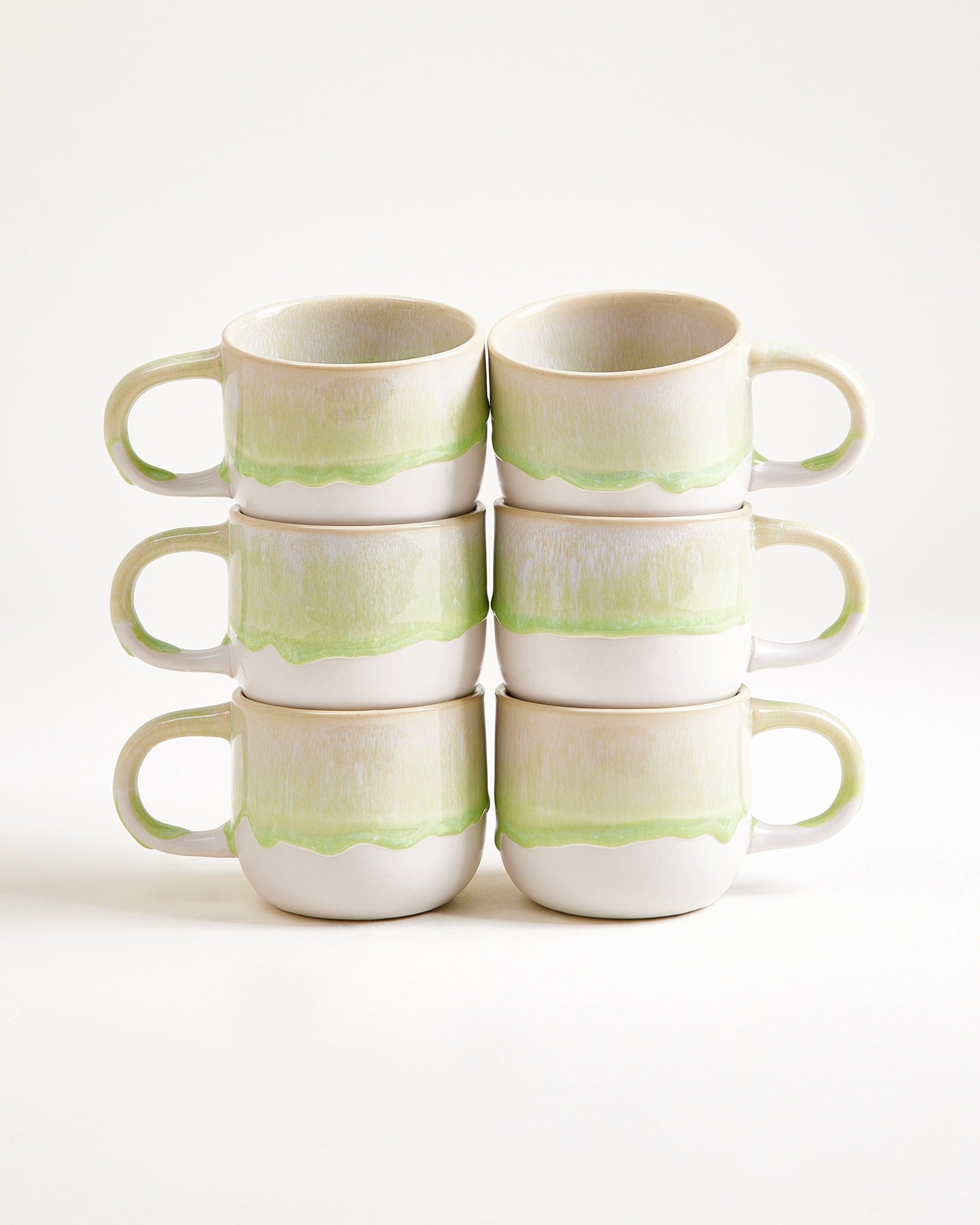Coimbra - Set of 6 mugs small pastel green