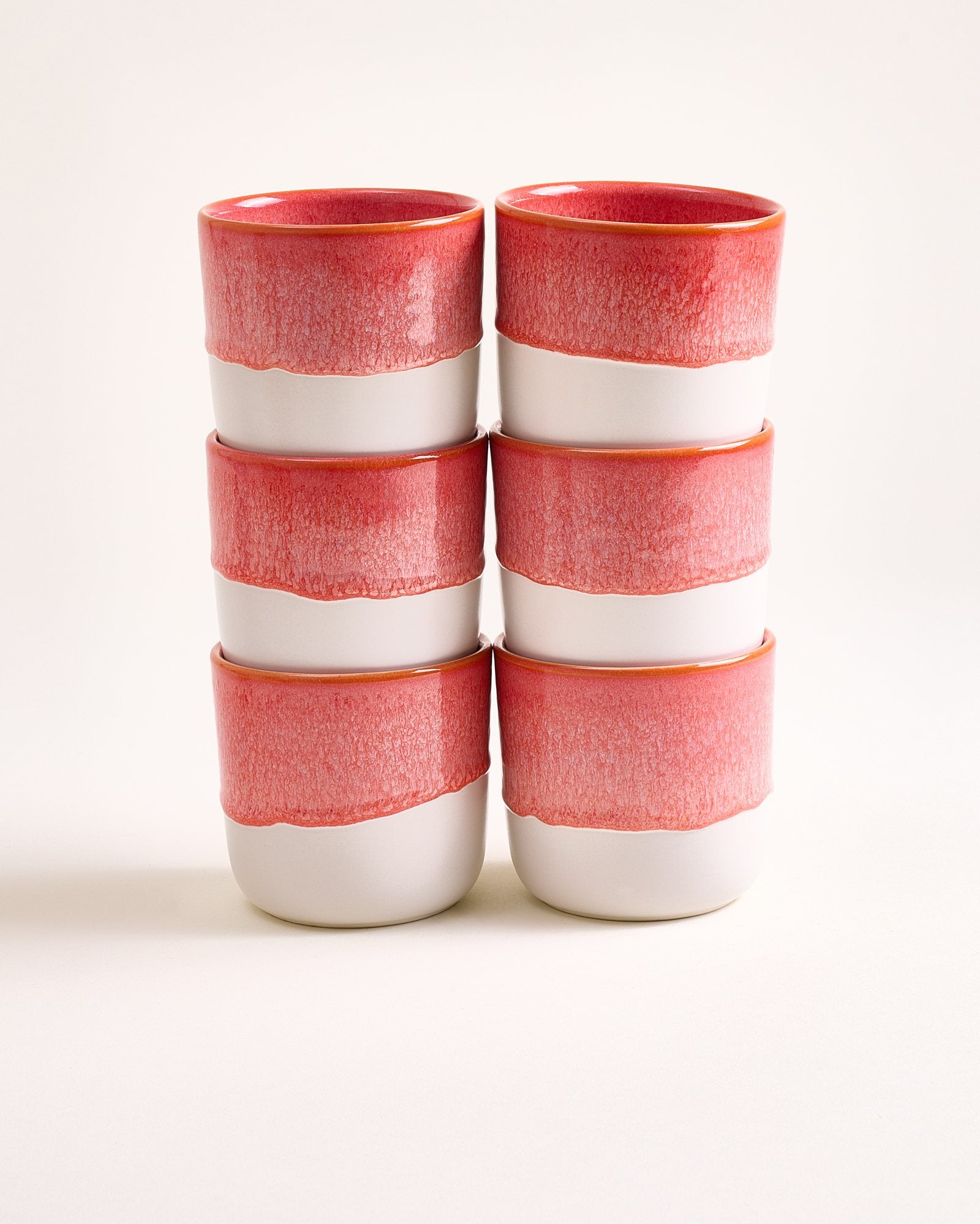 Coimbra - Set of 6 large Cups pink cream