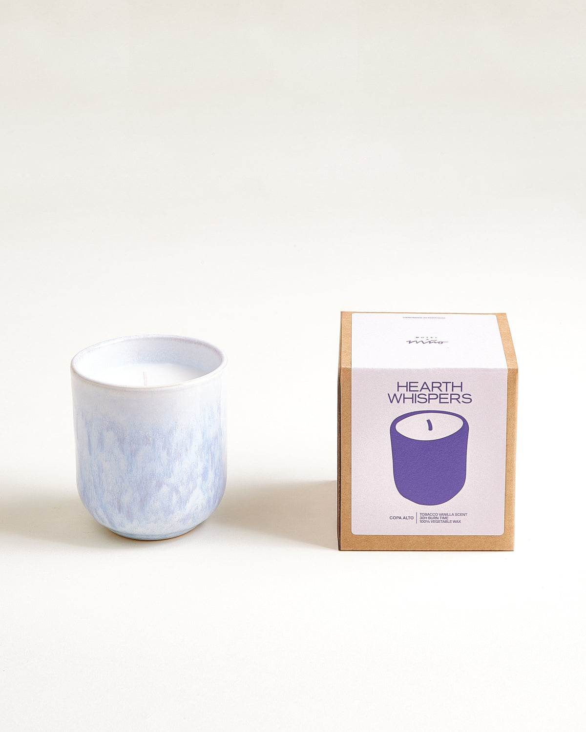 Copa Alto - Scented candle Hearth Whispers light blue