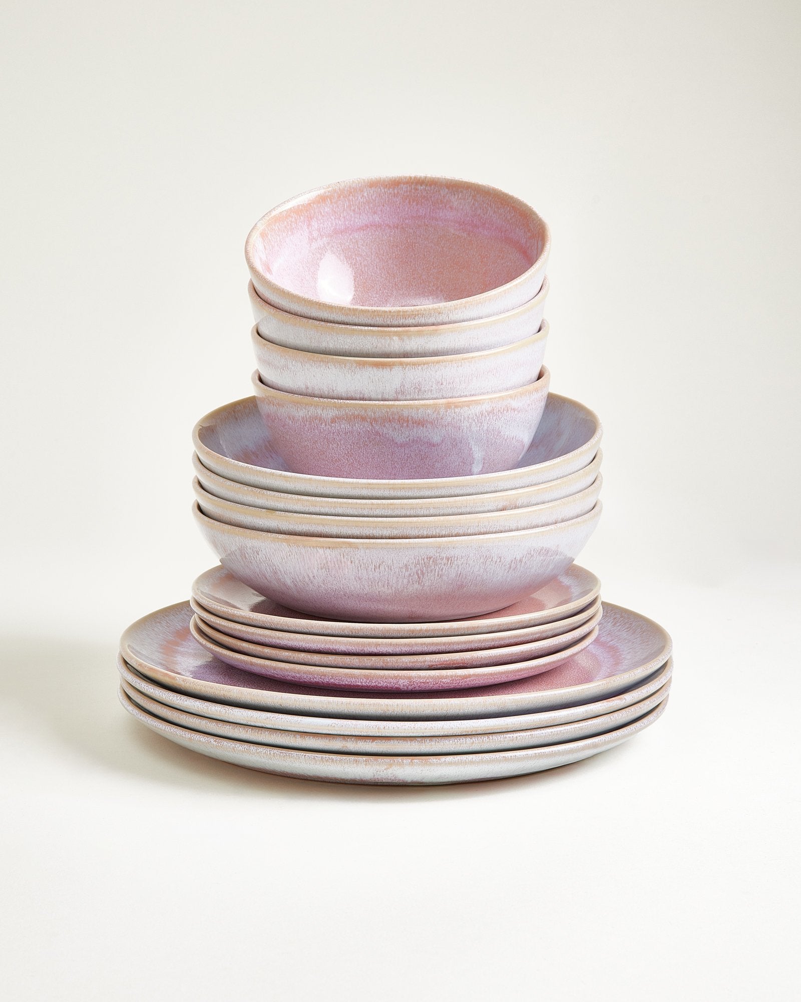 Cordoama - Set de vaisselle classique rosé 16 pièces