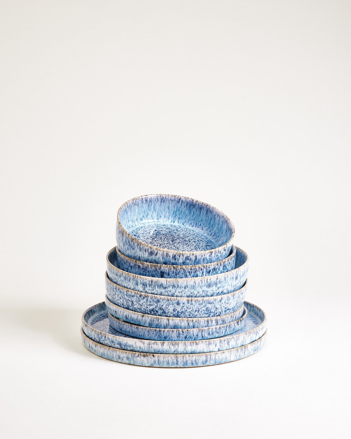 Cordoama Geschirr-Set modern blau 8-teilig