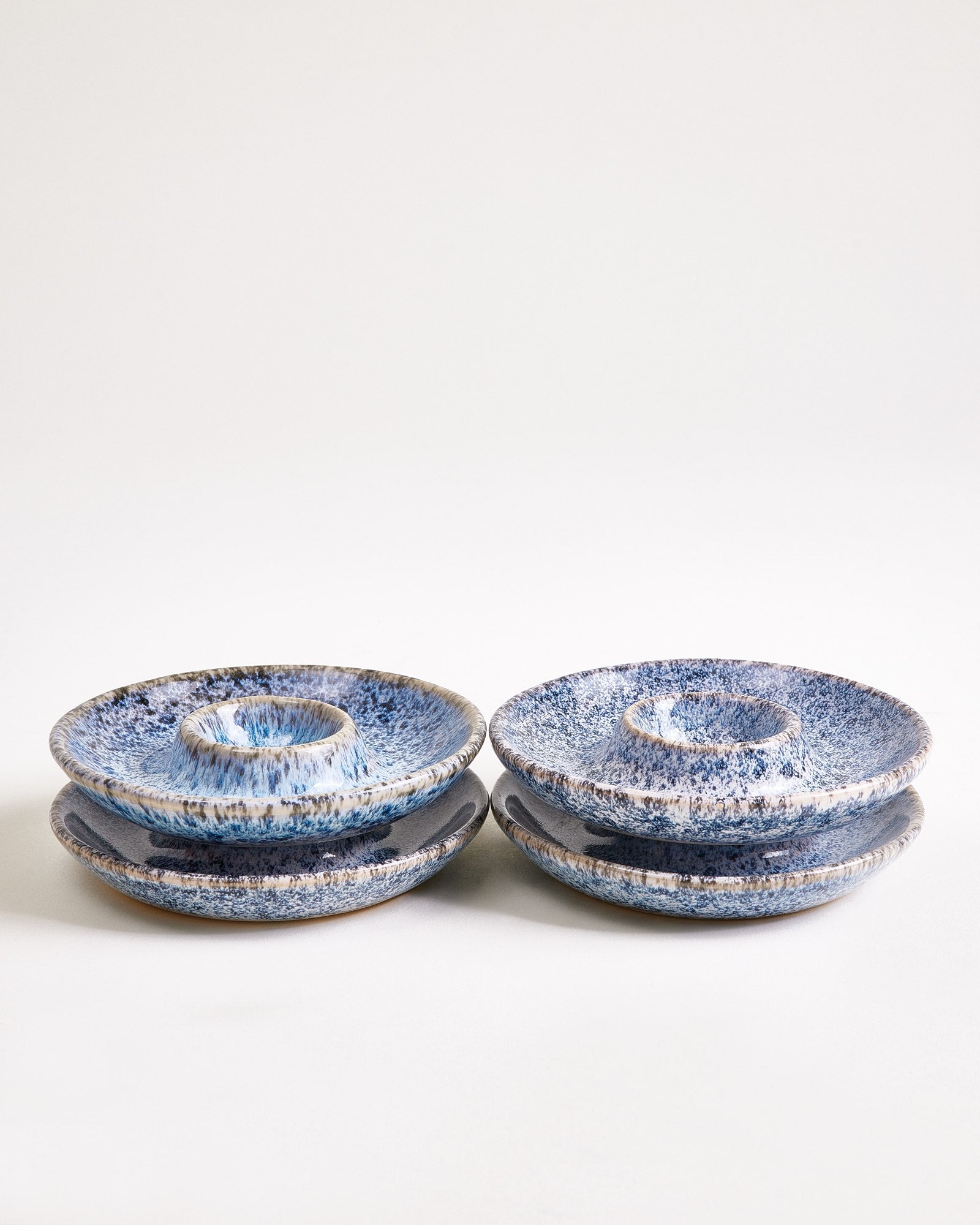 Cordoama - Set of 4 egg cups blue speckled