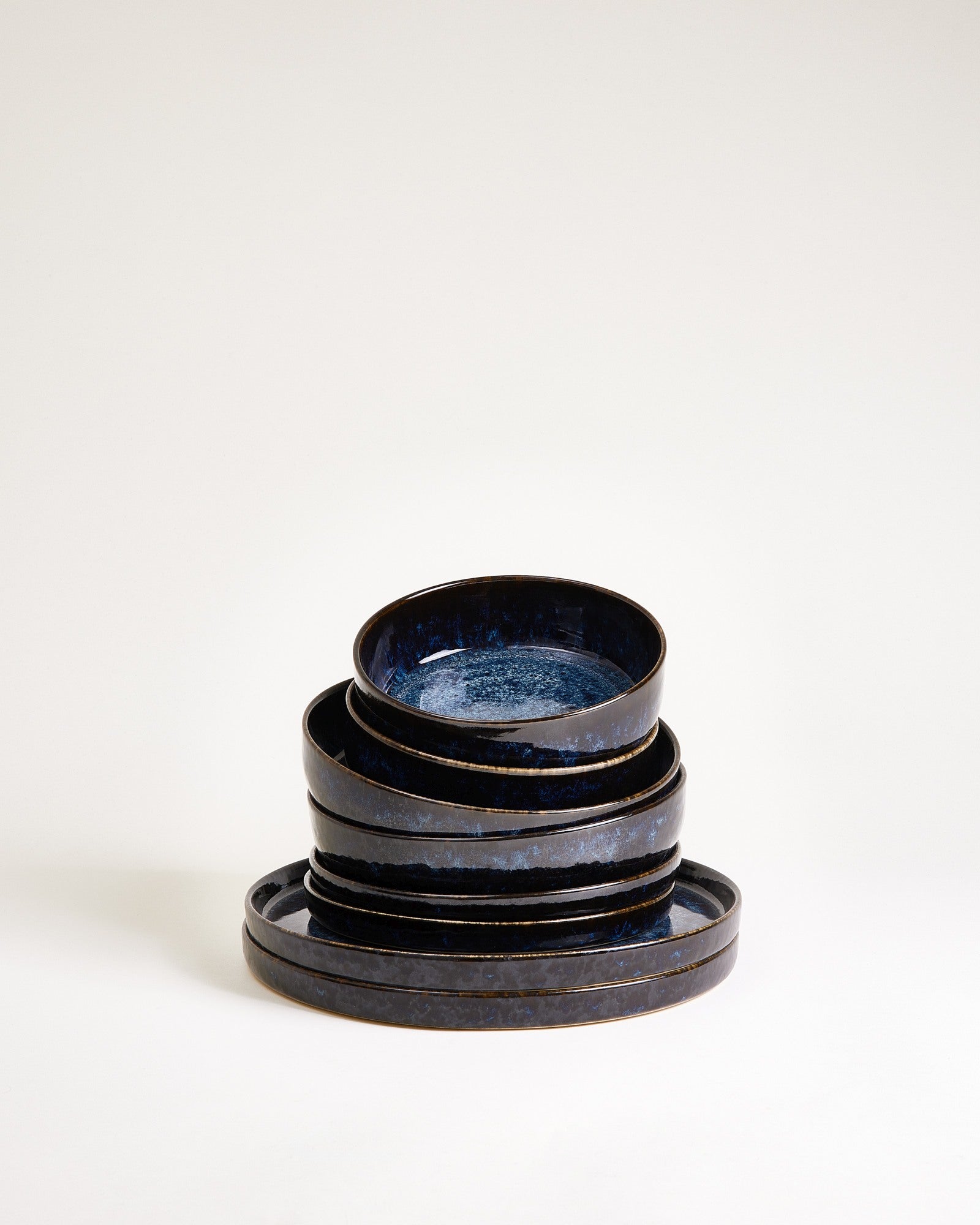 Cordoama - Service de vaisselle bleu foncé 8 pièces
