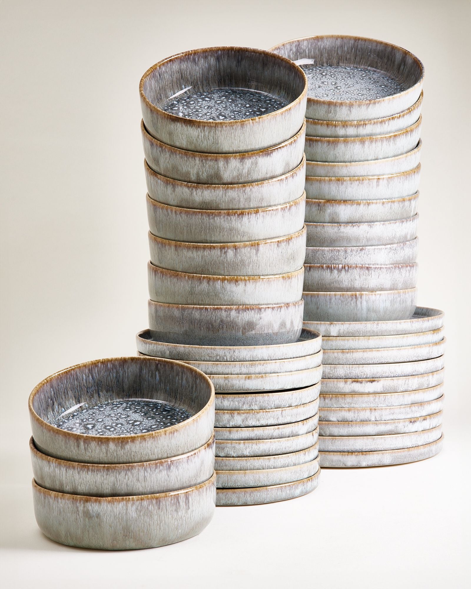 Cordoama Geschirr-Set modern grau 40-teilig
