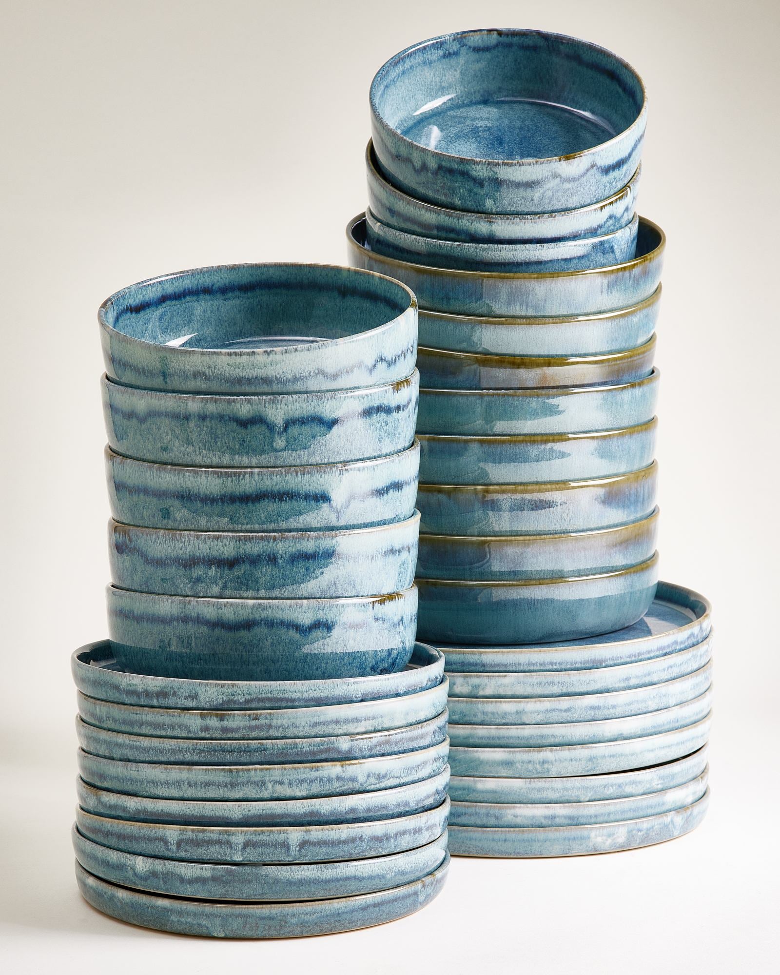 Cordoama - Serviesset modern groenblauw 32-delig