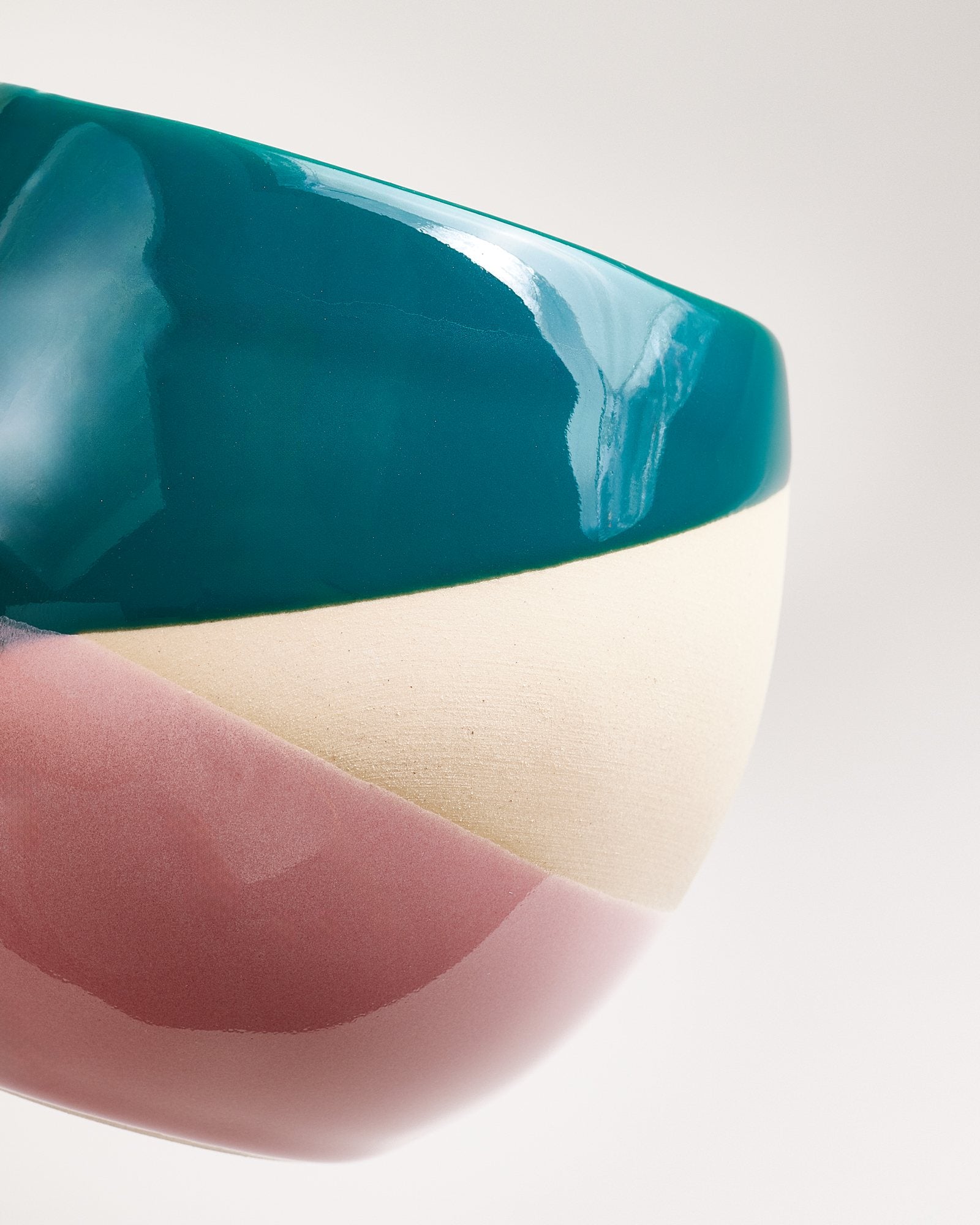 Bica Tasse groß dunkelgrün sand rosa