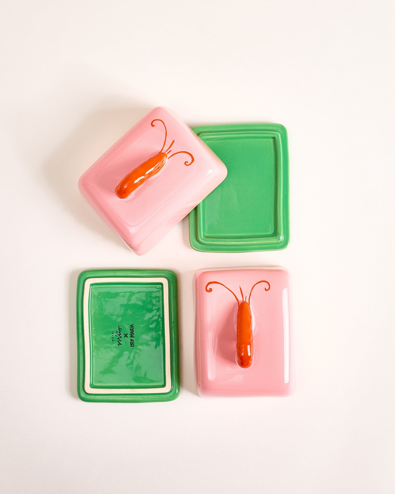 MaM x Isis Maria Butterdose rosa grün