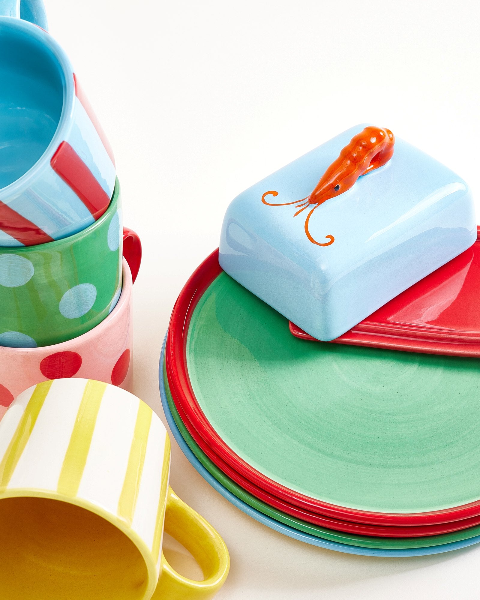 Motel a Miio x Isis Maria Geschirr-Set Palm Wave mix 9-teilig