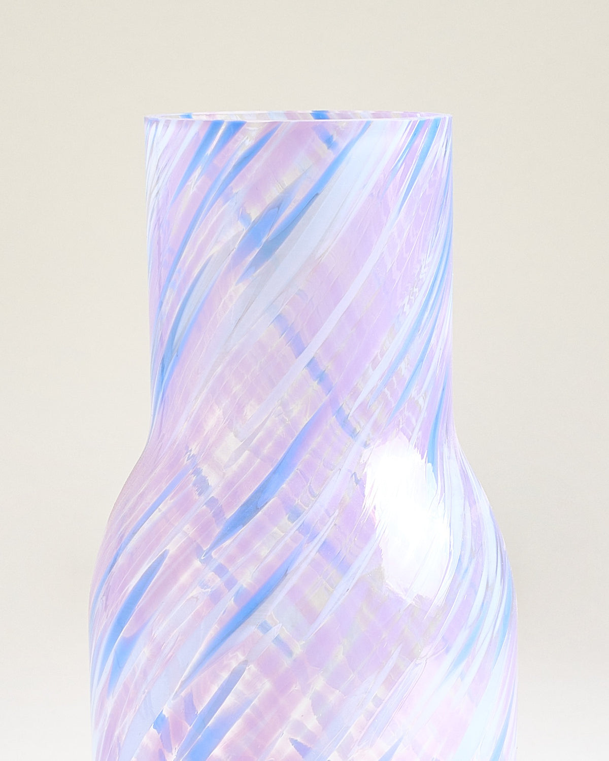 Joia - Carafe en verre drops bleu violet