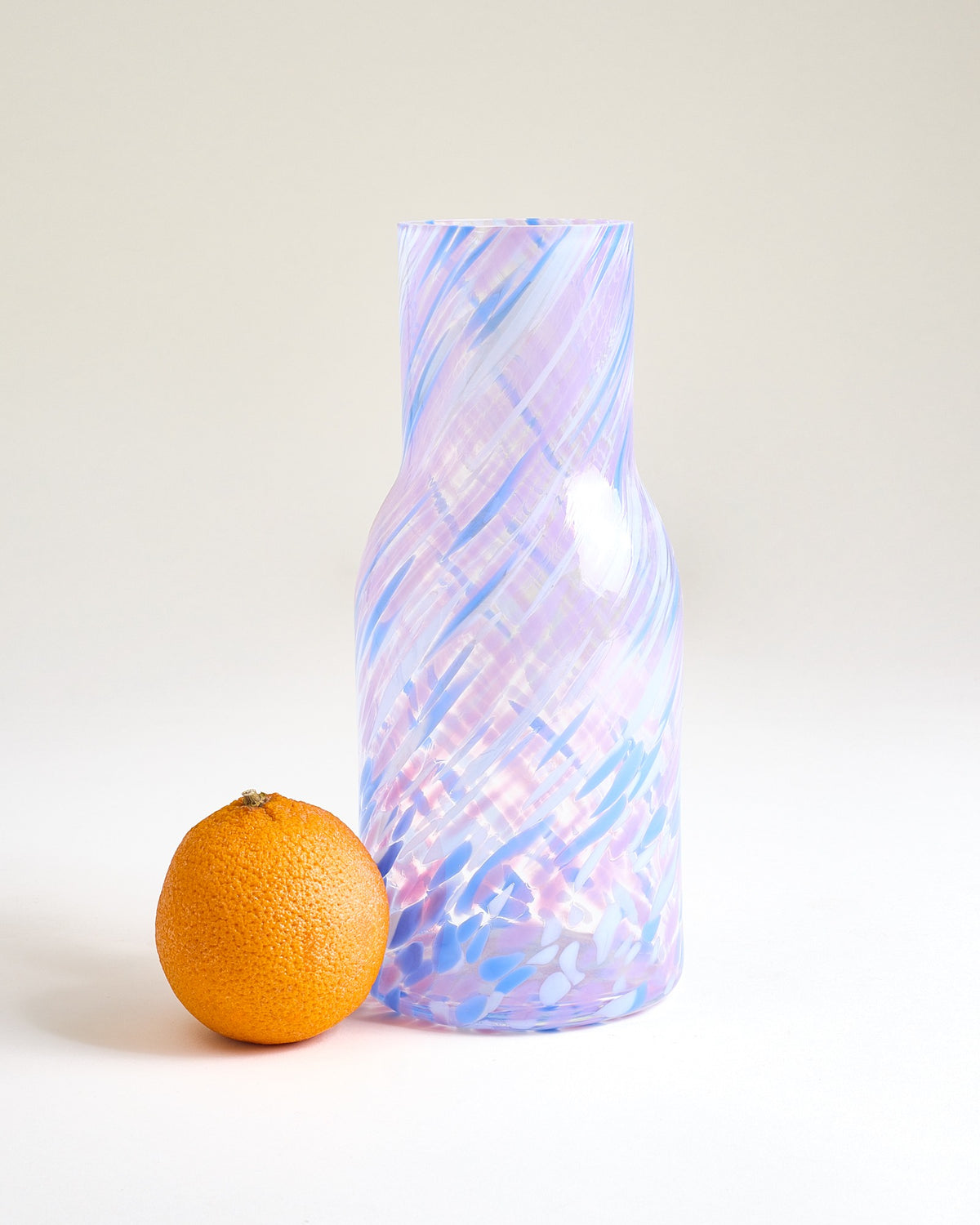 Joia Glaskaraffe drops blau lila