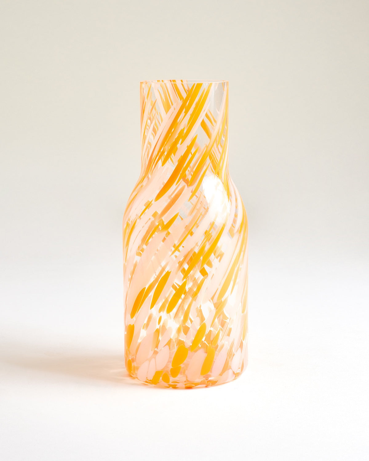 Joia - Carafe en verre drops orange