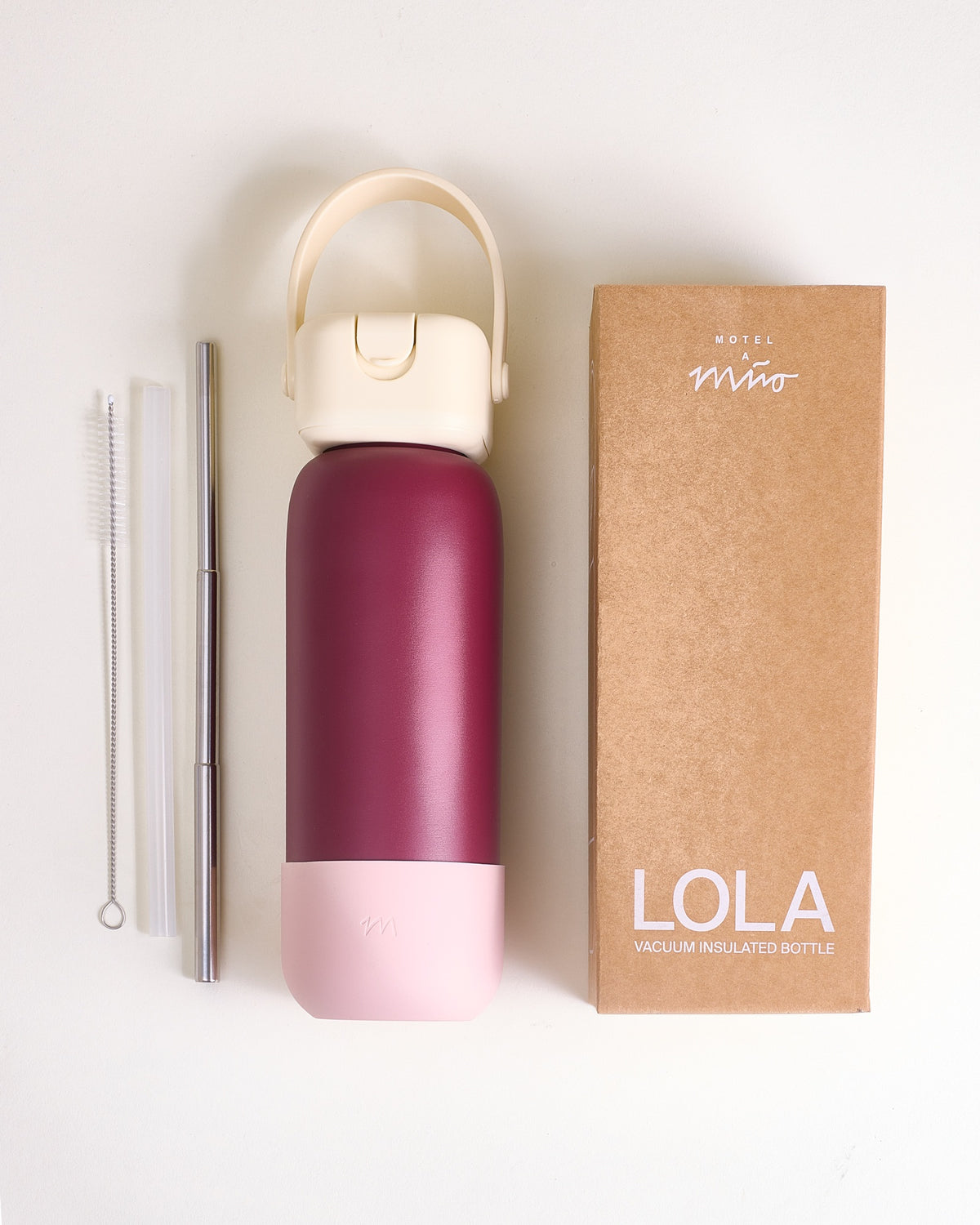 Lola - Drinkfles bordeauxrood