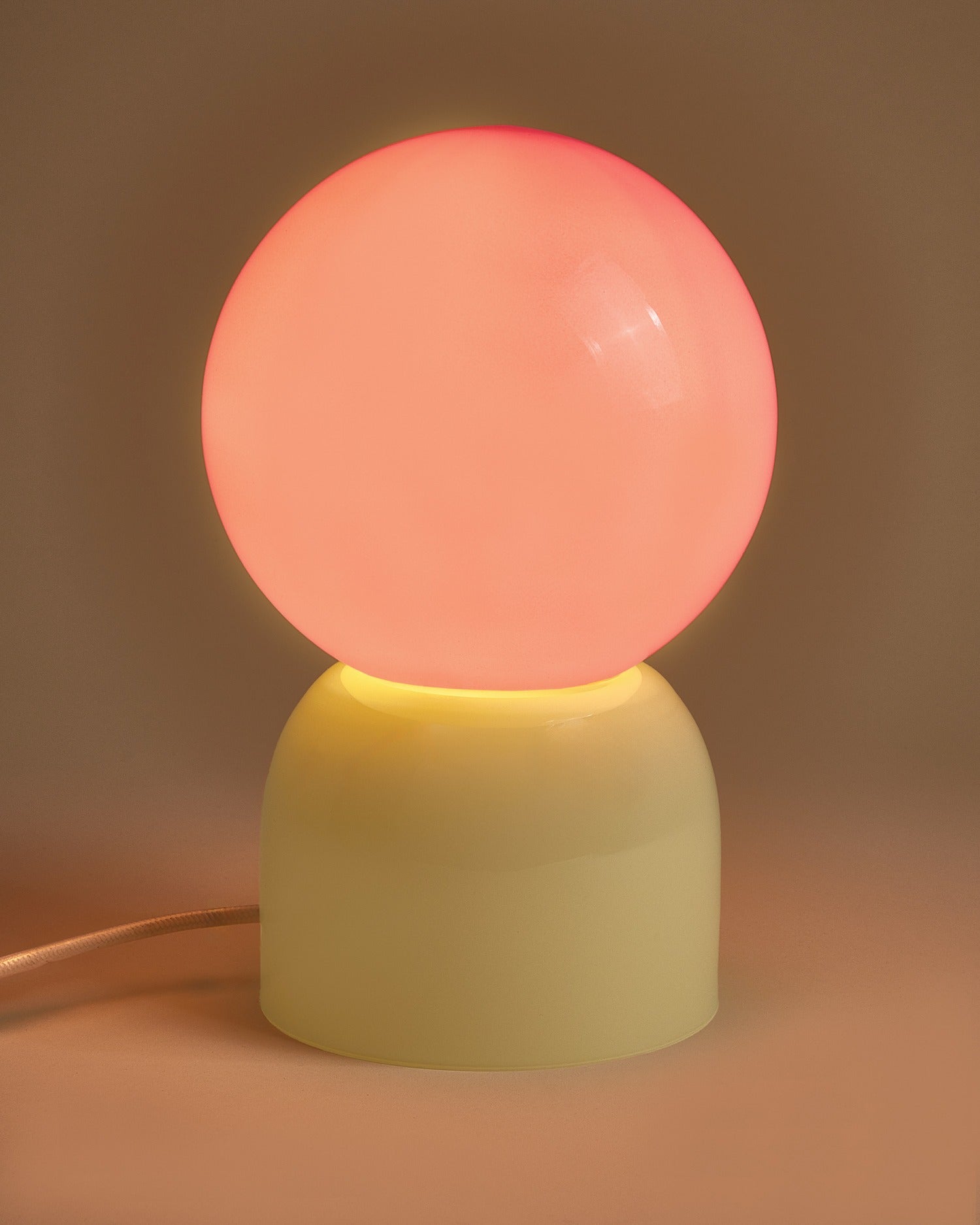 Lumo Glaslampe rosa hellgrün