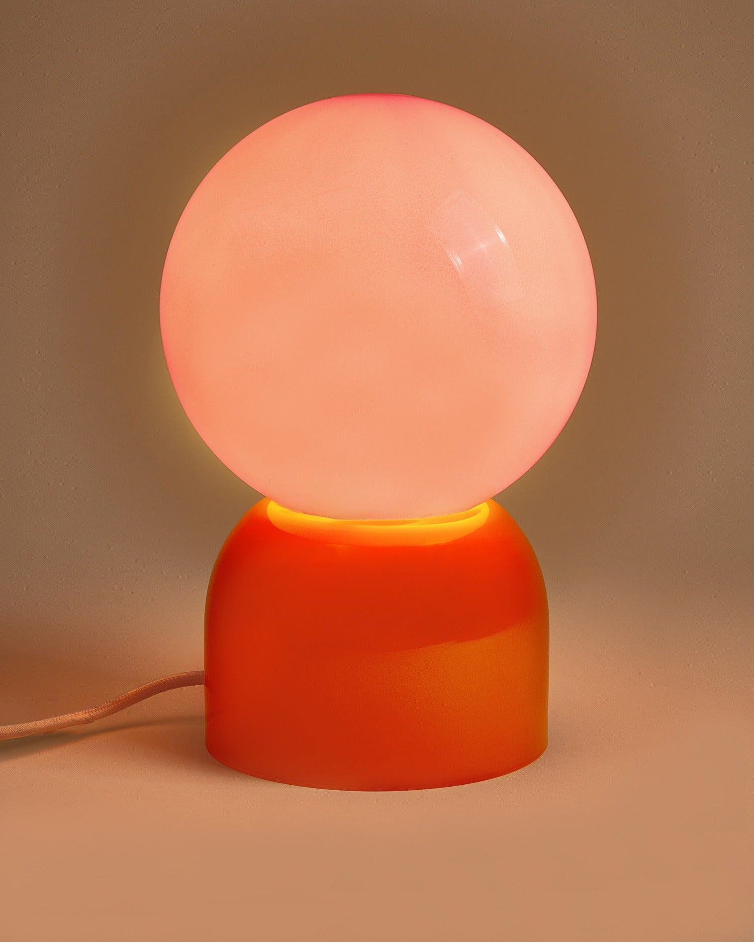 Lumo Glaslampe rosa orange