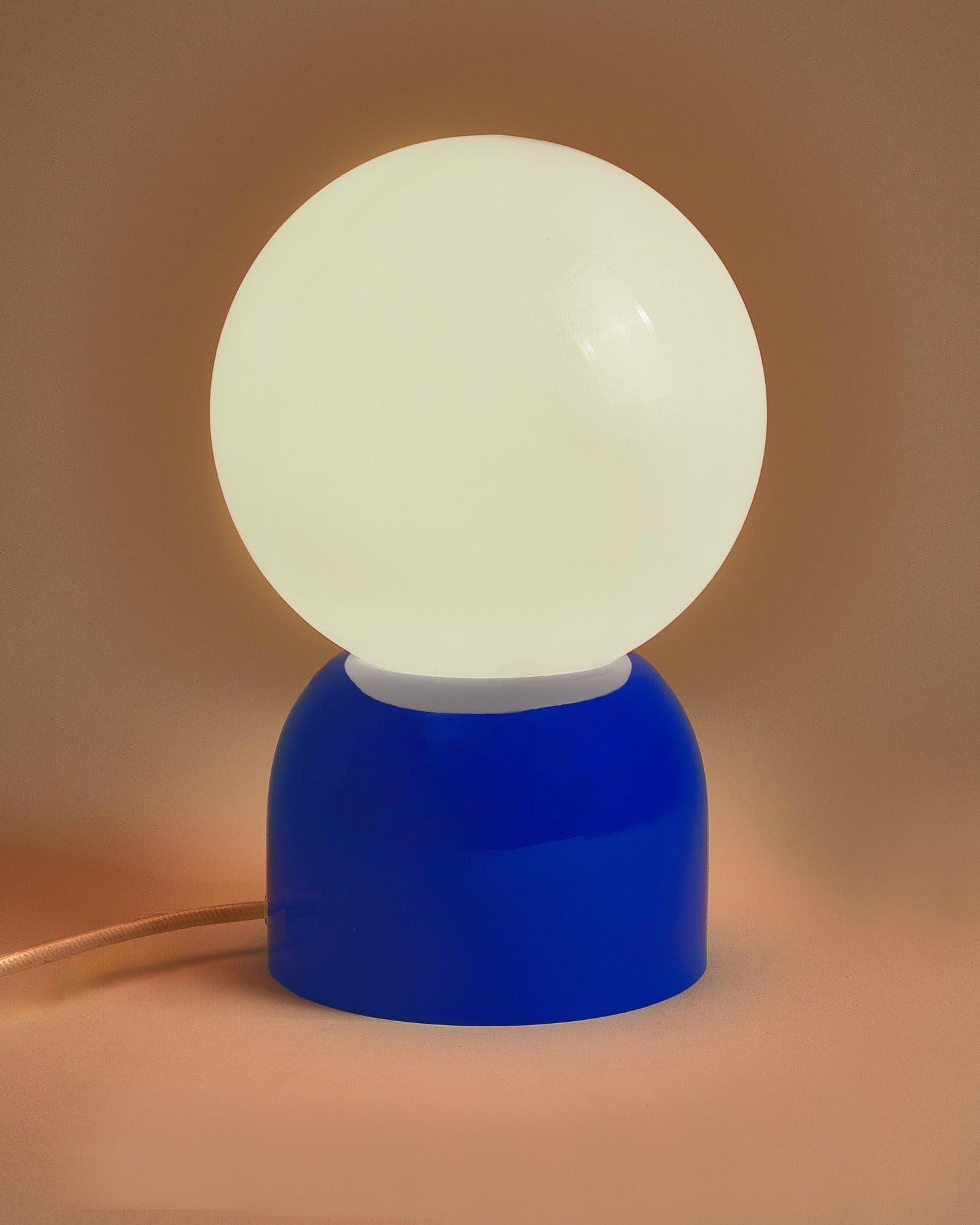 Lumo Glaslampe sand dunkelblau