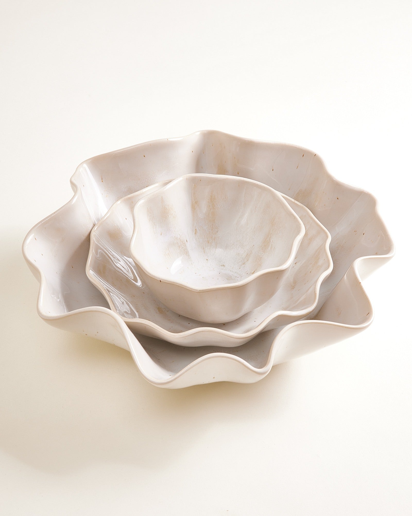 MaM x minimalara - Set di stoviglie shell sabbia 3 pezzi