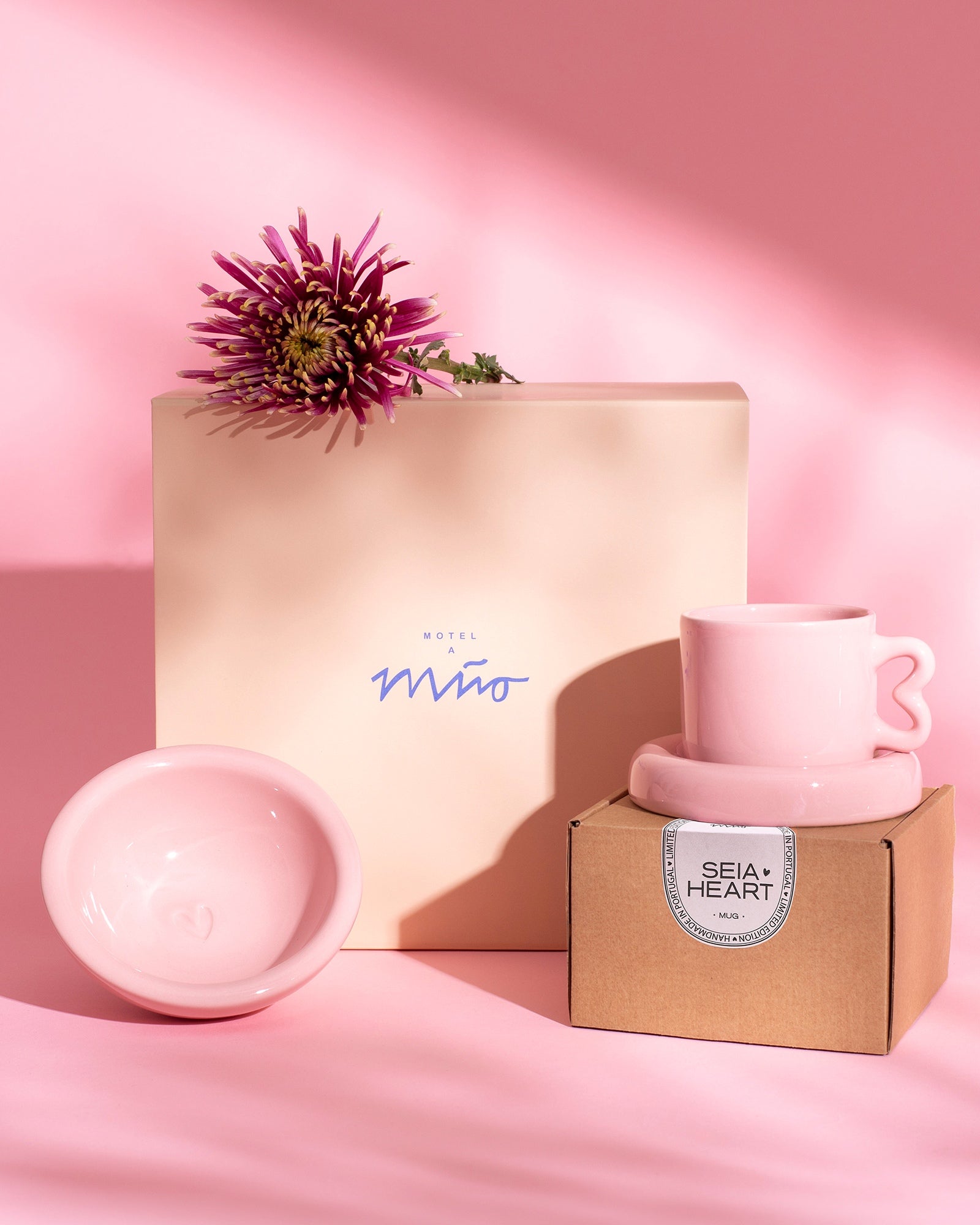 Seia - Gift set Heart pink 3 pieces