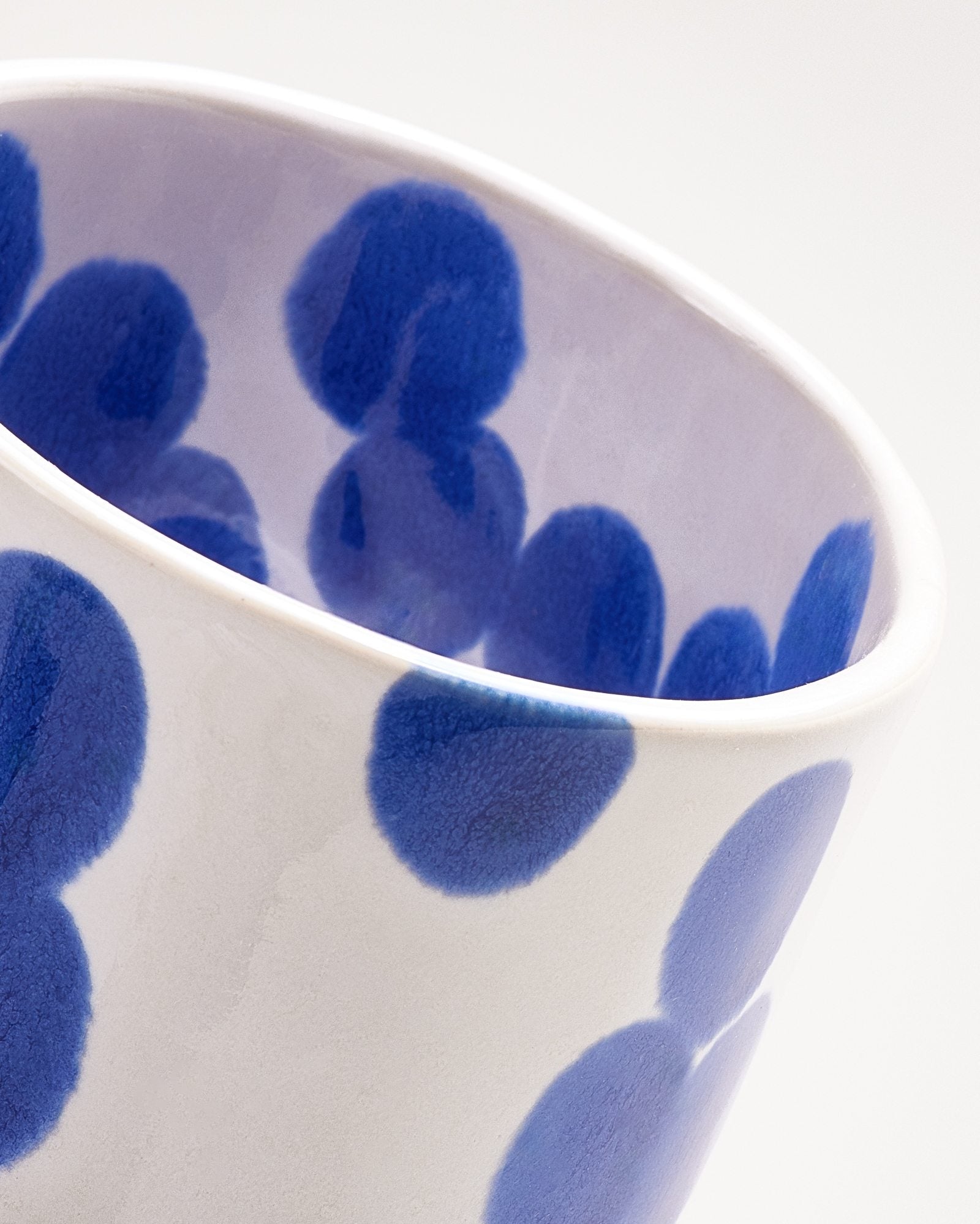 Nódoa Tasse groß gepunktet blau