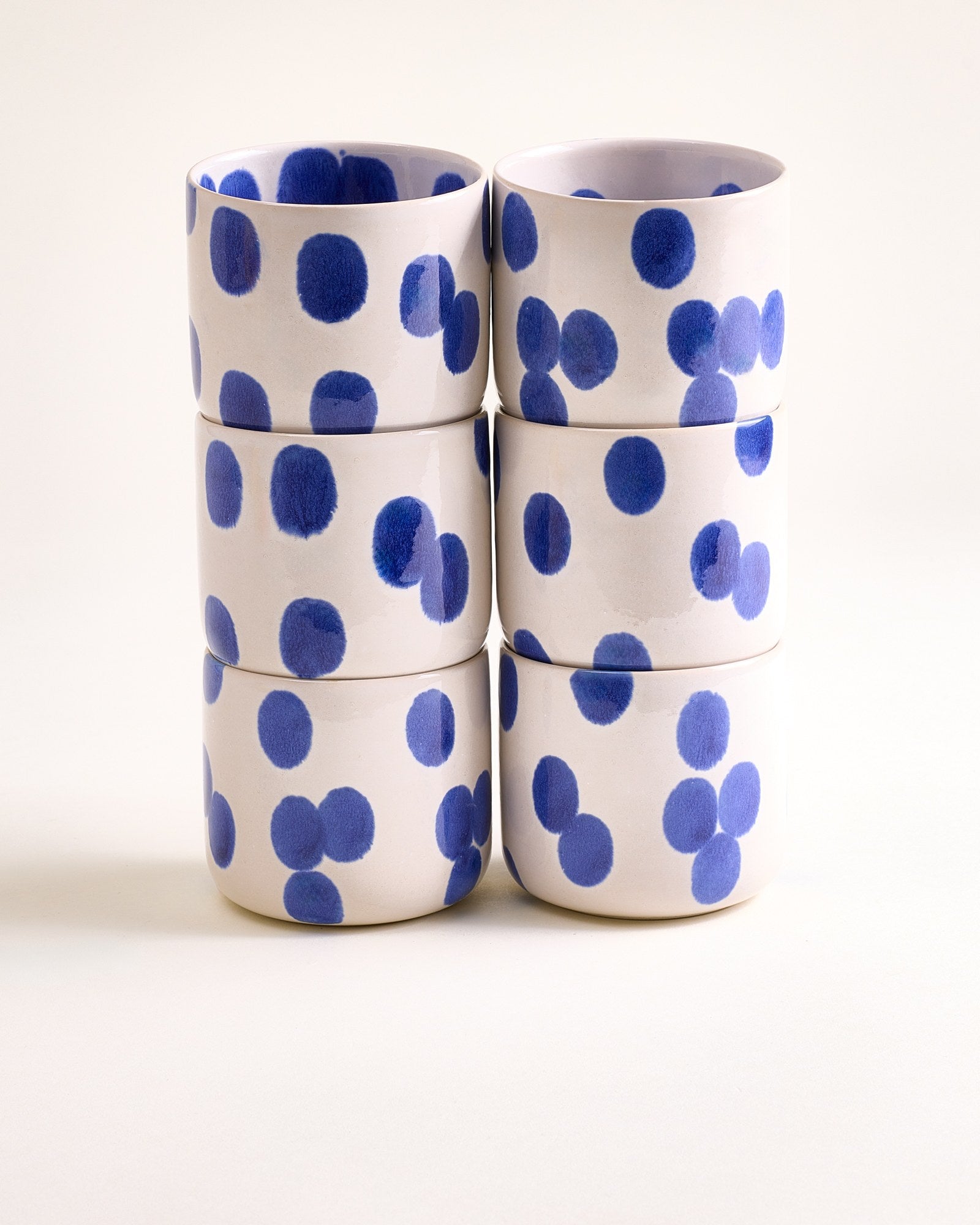 Nódoa - Set of 6 Cups large Blue dots