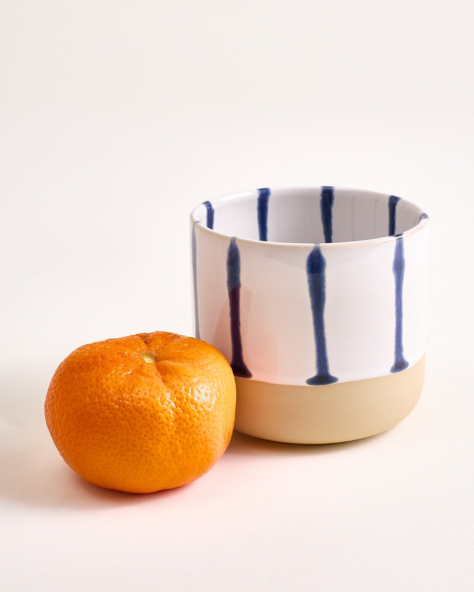 Nódoa - Set of 6 Cups large white blue