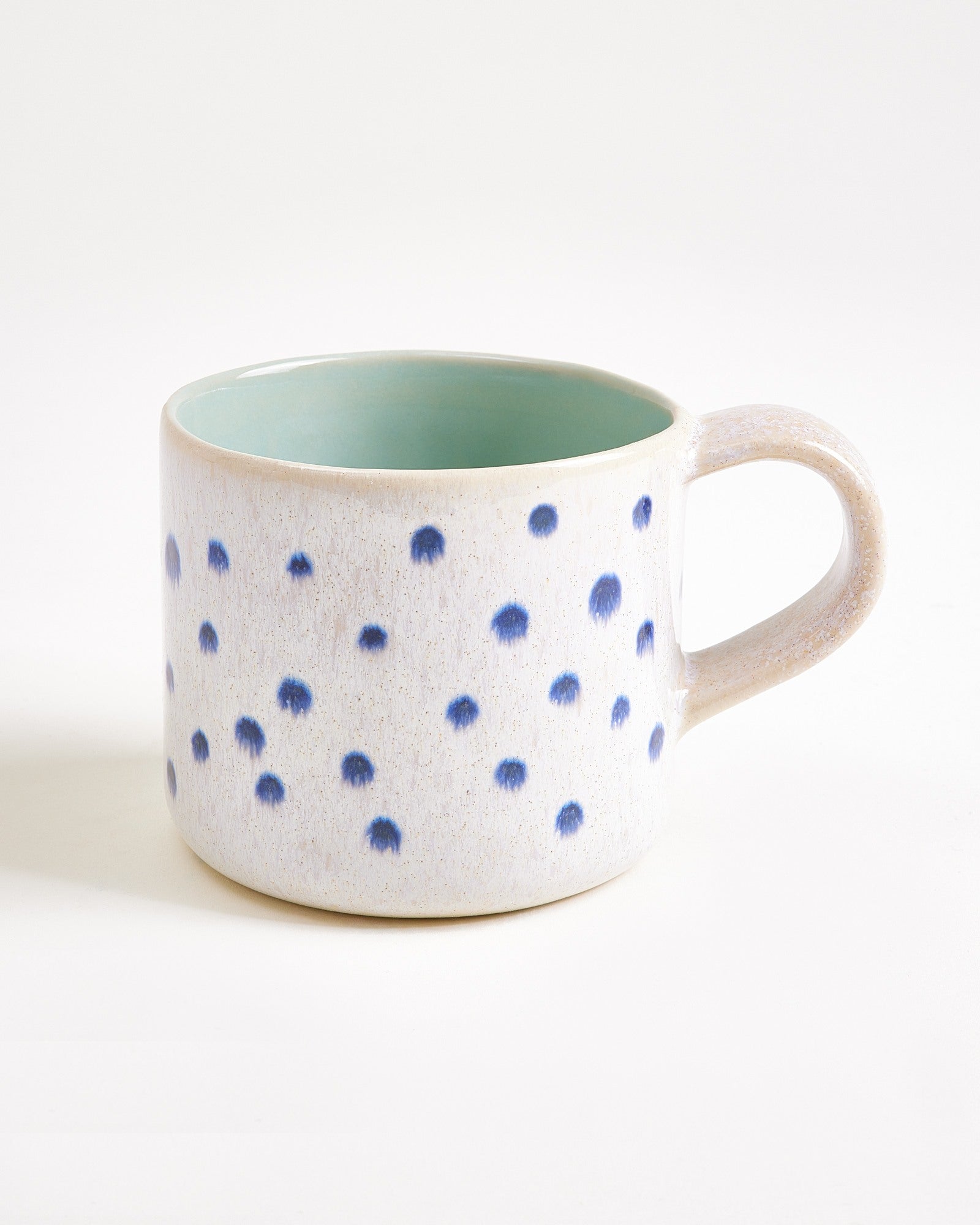 Nódoa Tasse groß gepunktet mint blau