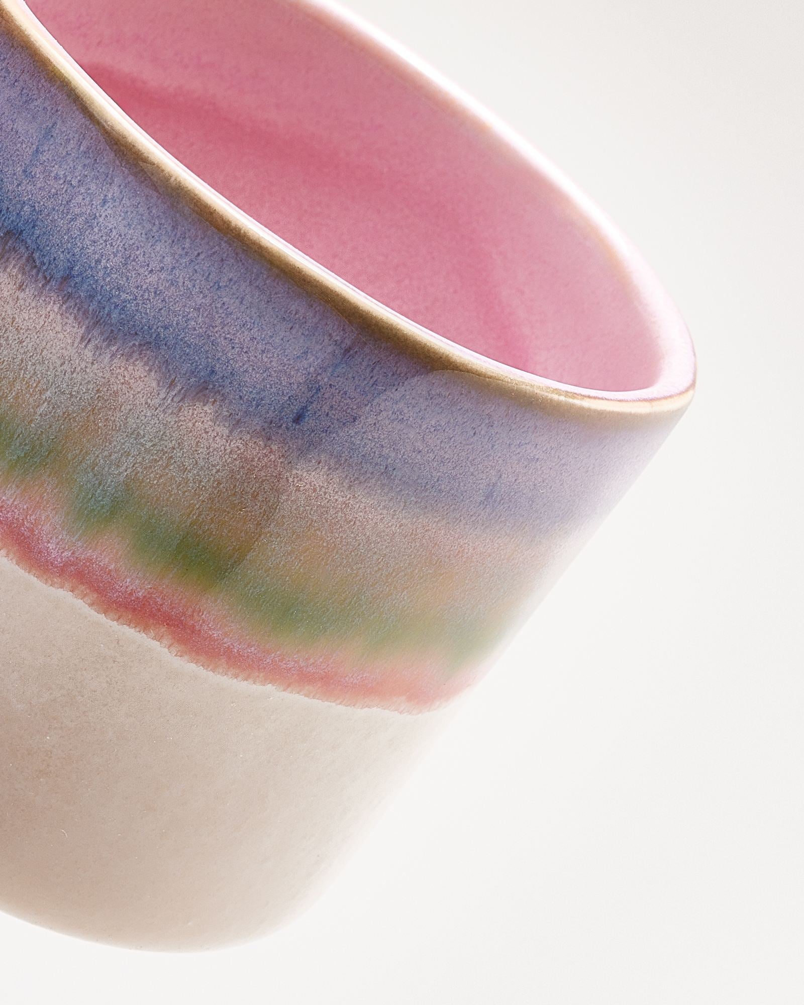 Nódoa Tasse groß dipped rosa blau