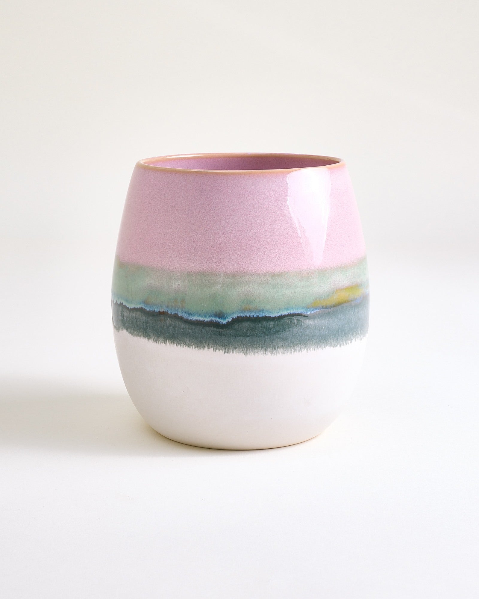 Nódoa - Vaso M dip-dye rosa verde