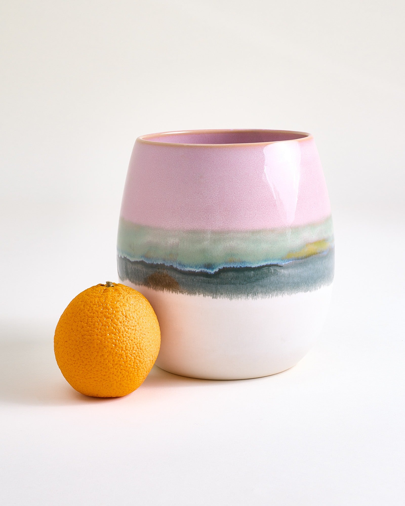 Nódoa - Vaso M dip-dye rosa verde