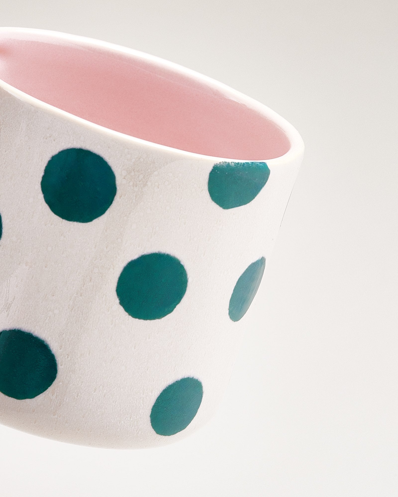 Nódoa Tasse groß gepunktet rosa grün