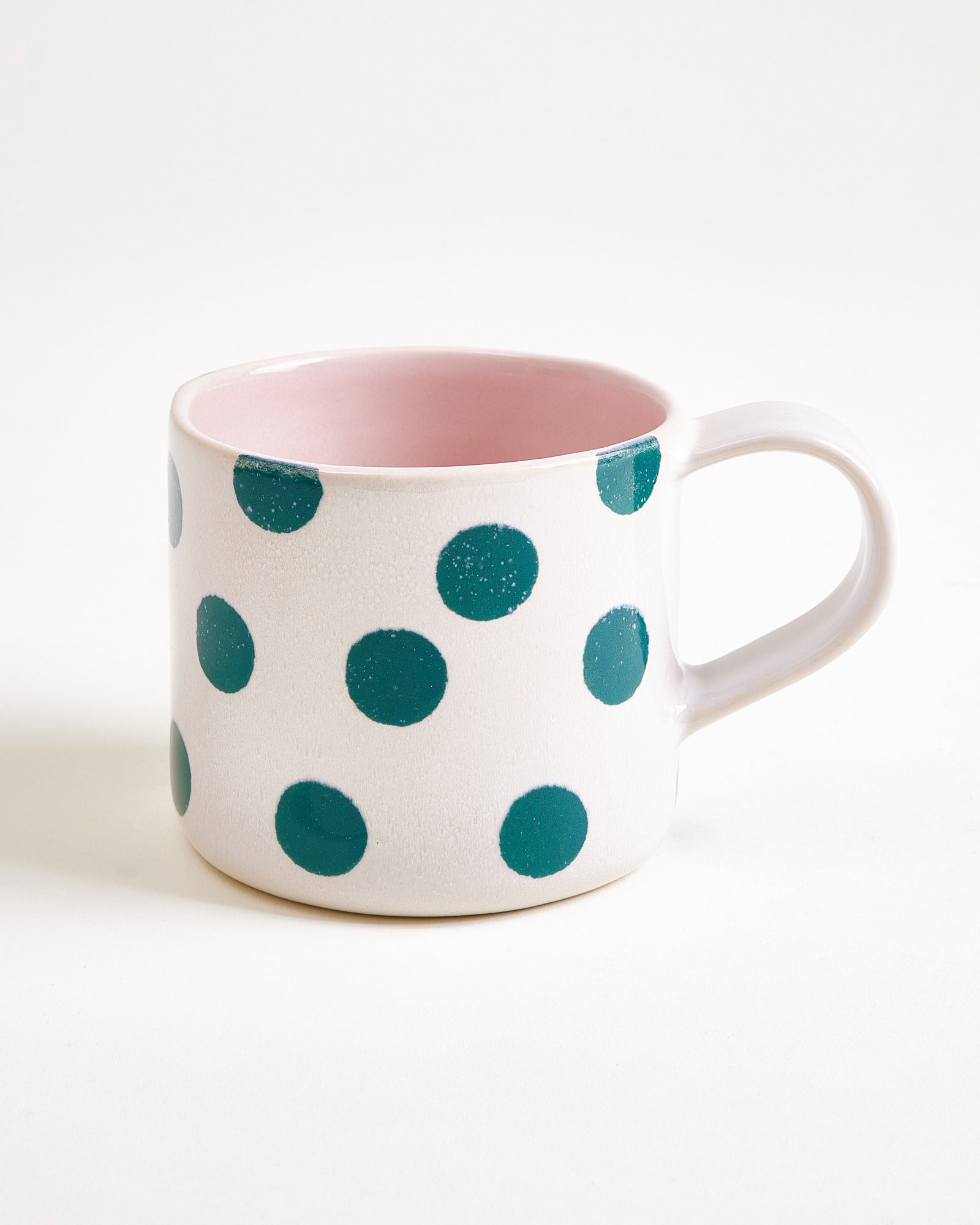 Nódoa Tasse groß gepunktet rosa grün