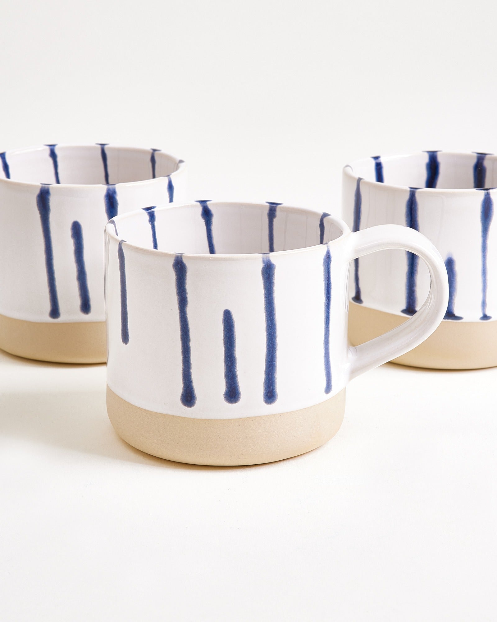 Nódoa - Set of 4 Mugs white blue