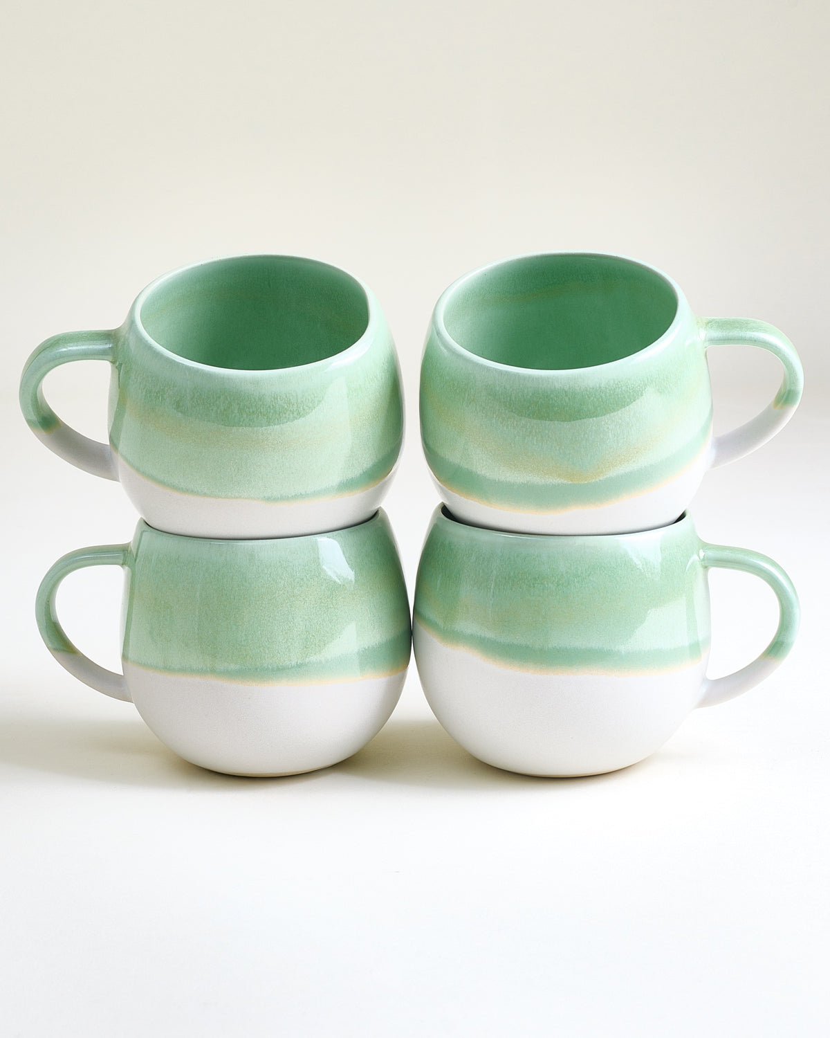 Nola - Large mug green Set of 4