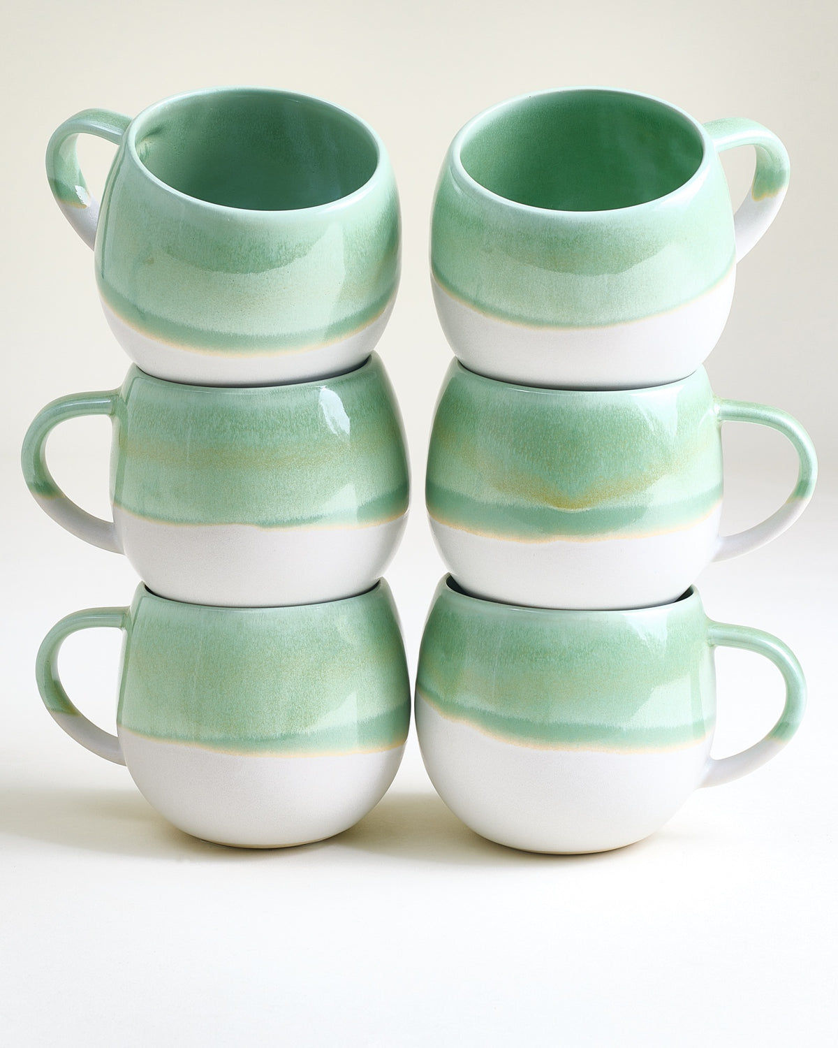 Nola - Large mug green Set of 6