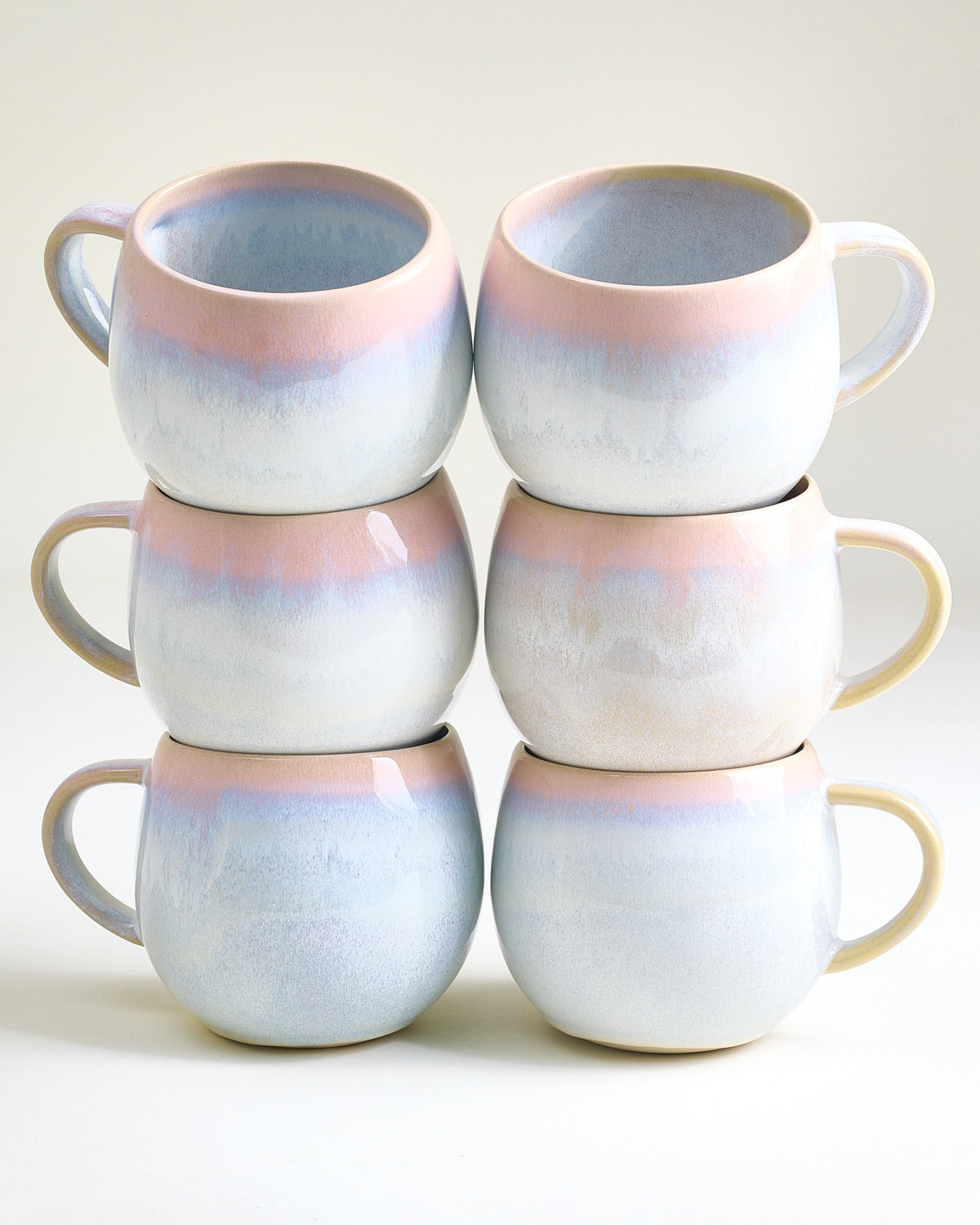 Nola - Large mug rosé blue Set of 6